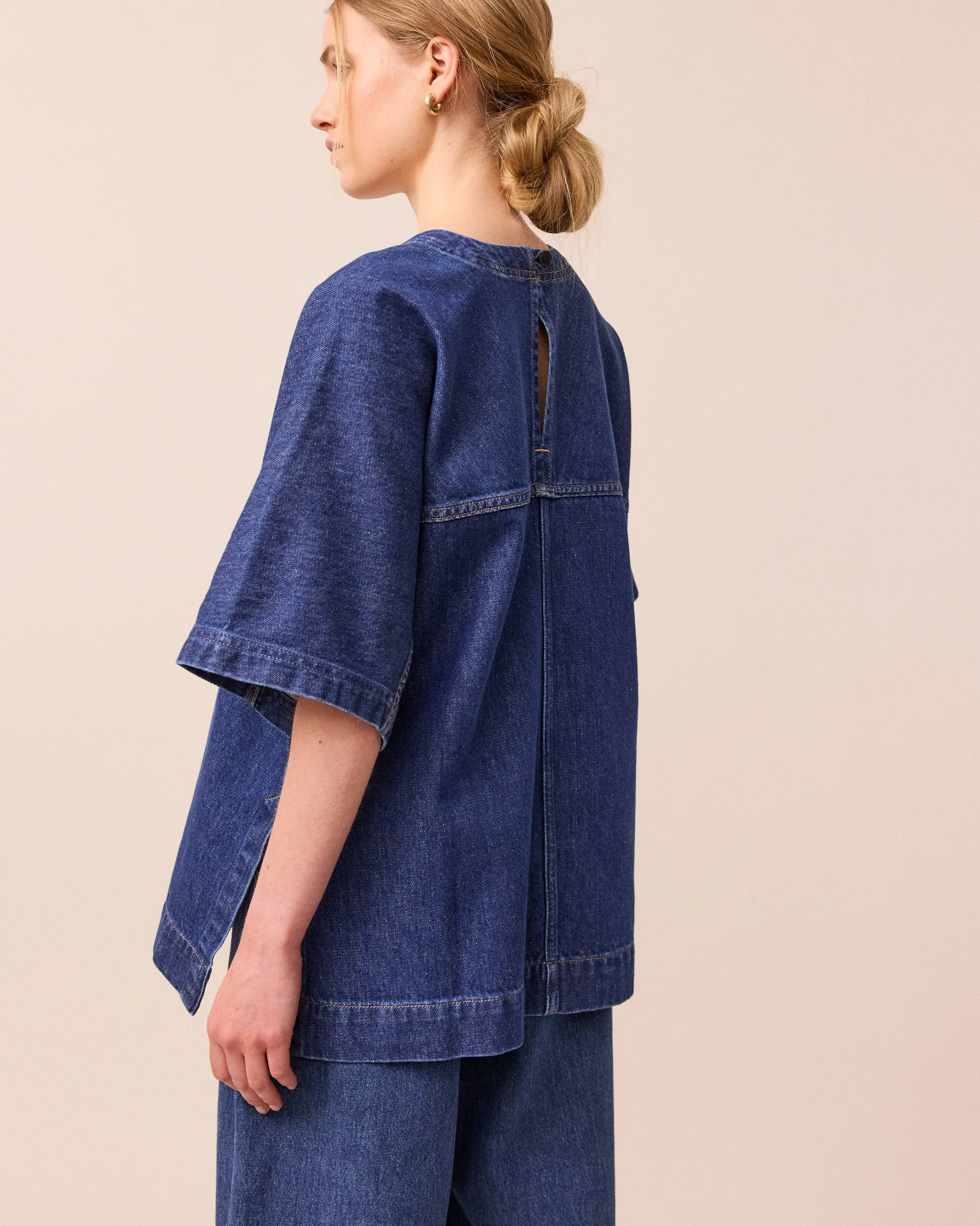 Deedee Mid Blue Wash Denim T-Shirt sold by Beyond Nine product image thumbnail 3
