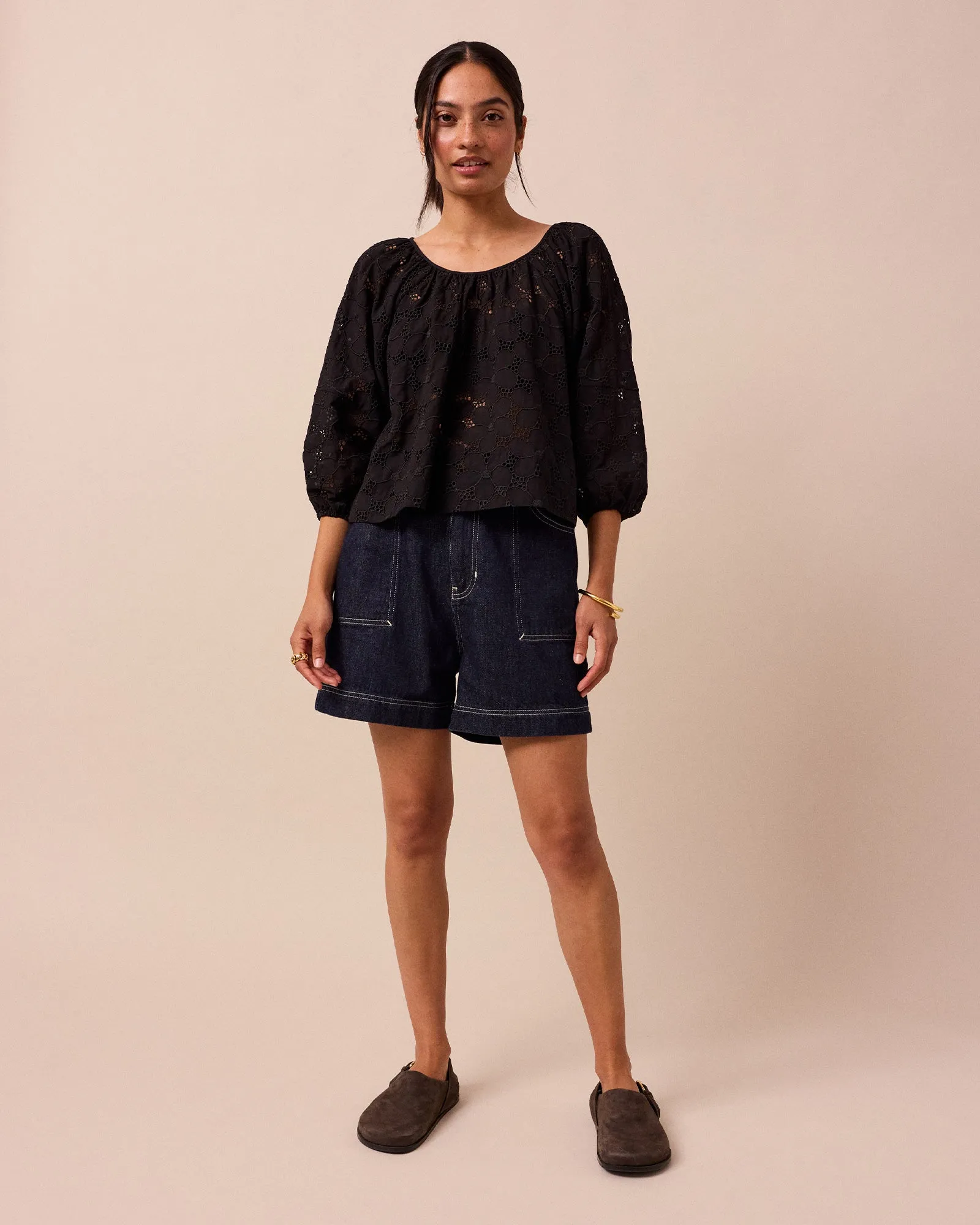 Layla Black Broderie Top sold by Beyond Nine product image thumbnail 3