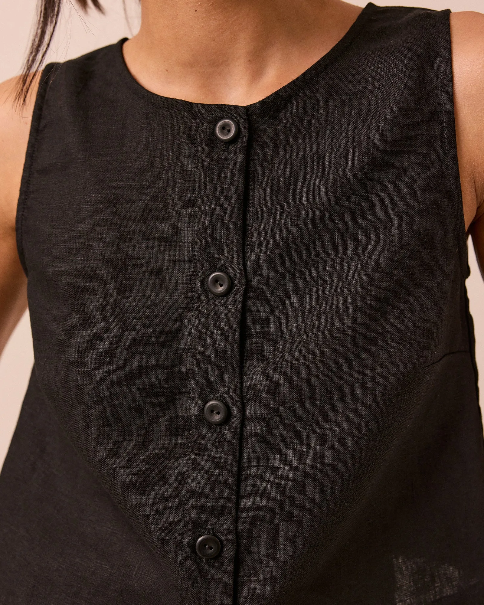Elodie Black Linen Top sold by Beyond Nine product image thumbnail 4