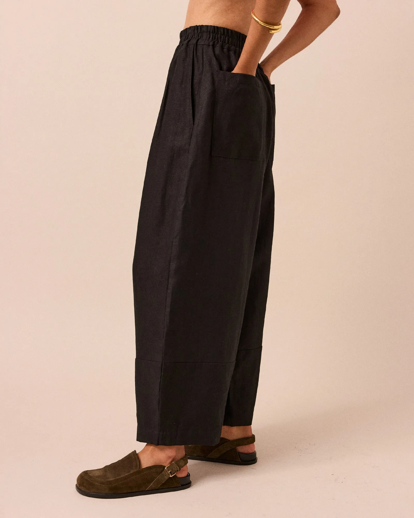 Bobbi Black Linen Trousers sold by Beyond Nine product image thumbnail 3