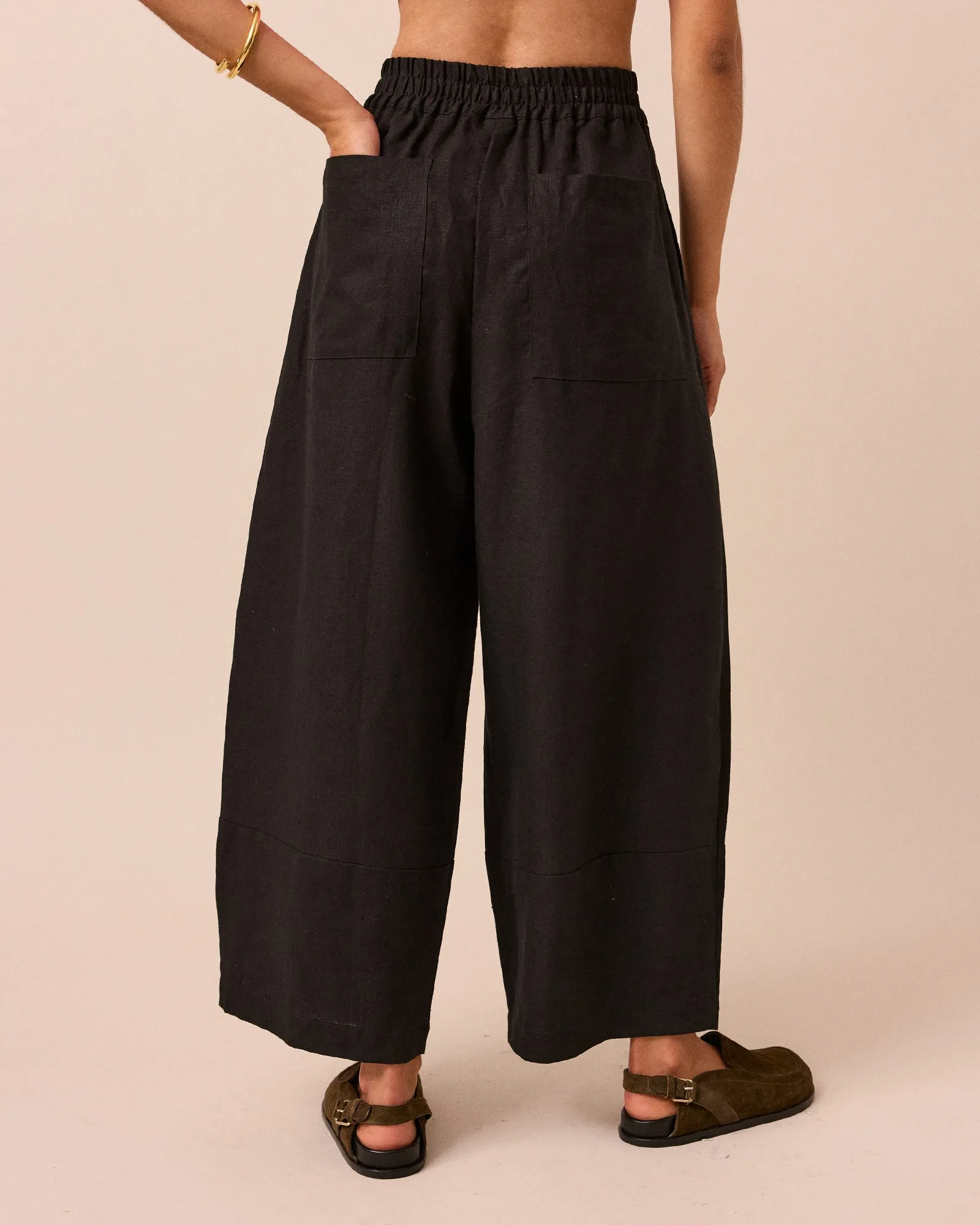 Bobbi Black Linen Trousers sold by Beyond Nine product image thumbnail 4