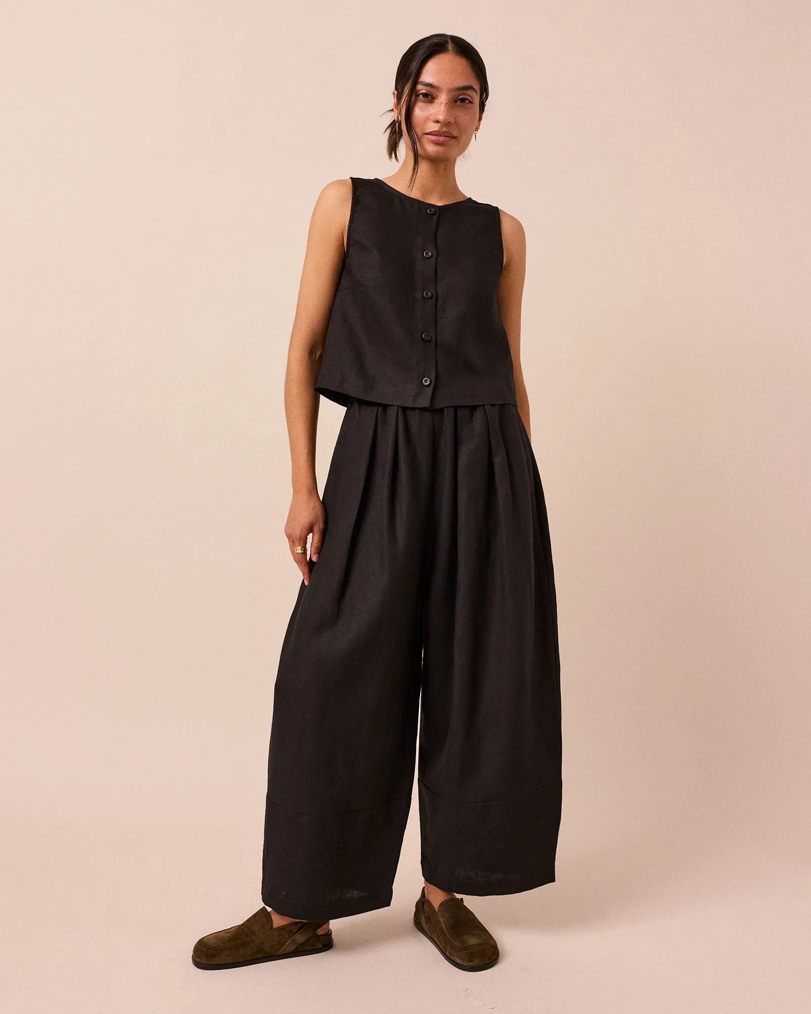 Bobbi Black Linen Trousers sold by Beyond Nine product image thumbnail 2