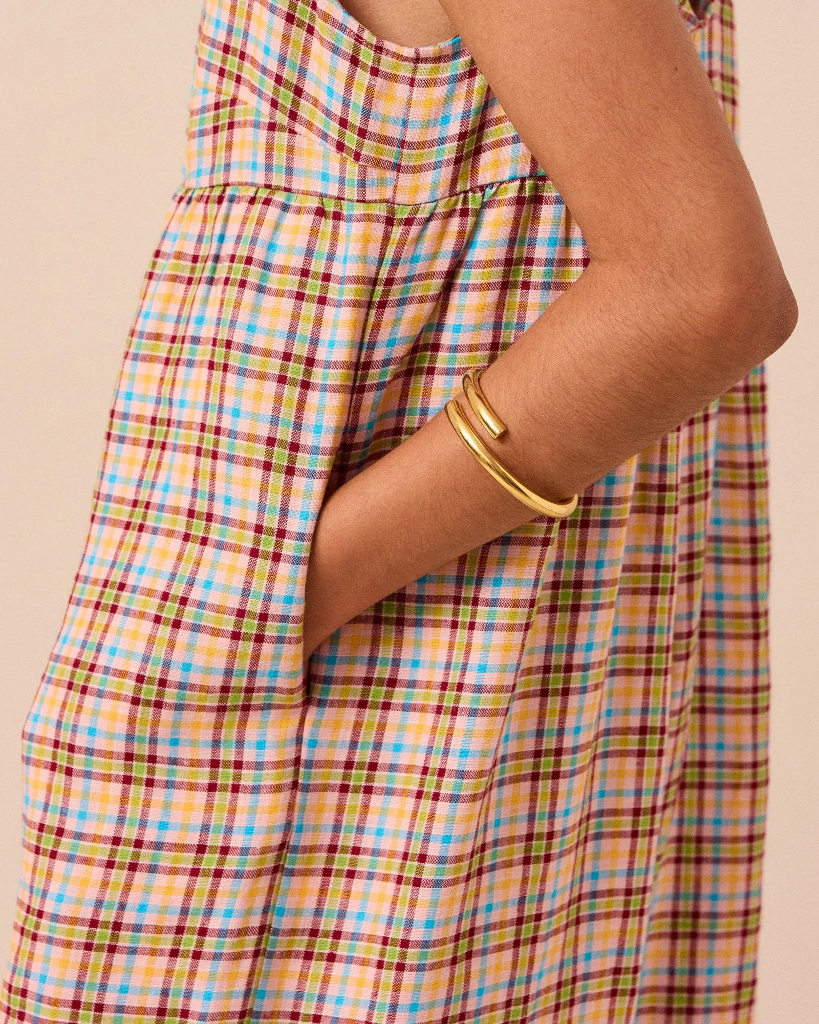 Savannah Picnic Plaid Linen Jumpsuit sold by Beyond Nine product image thumbnail 5