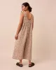 Savannah Picnic Plaid Linen Jumpsuit sold by Beyond Nine