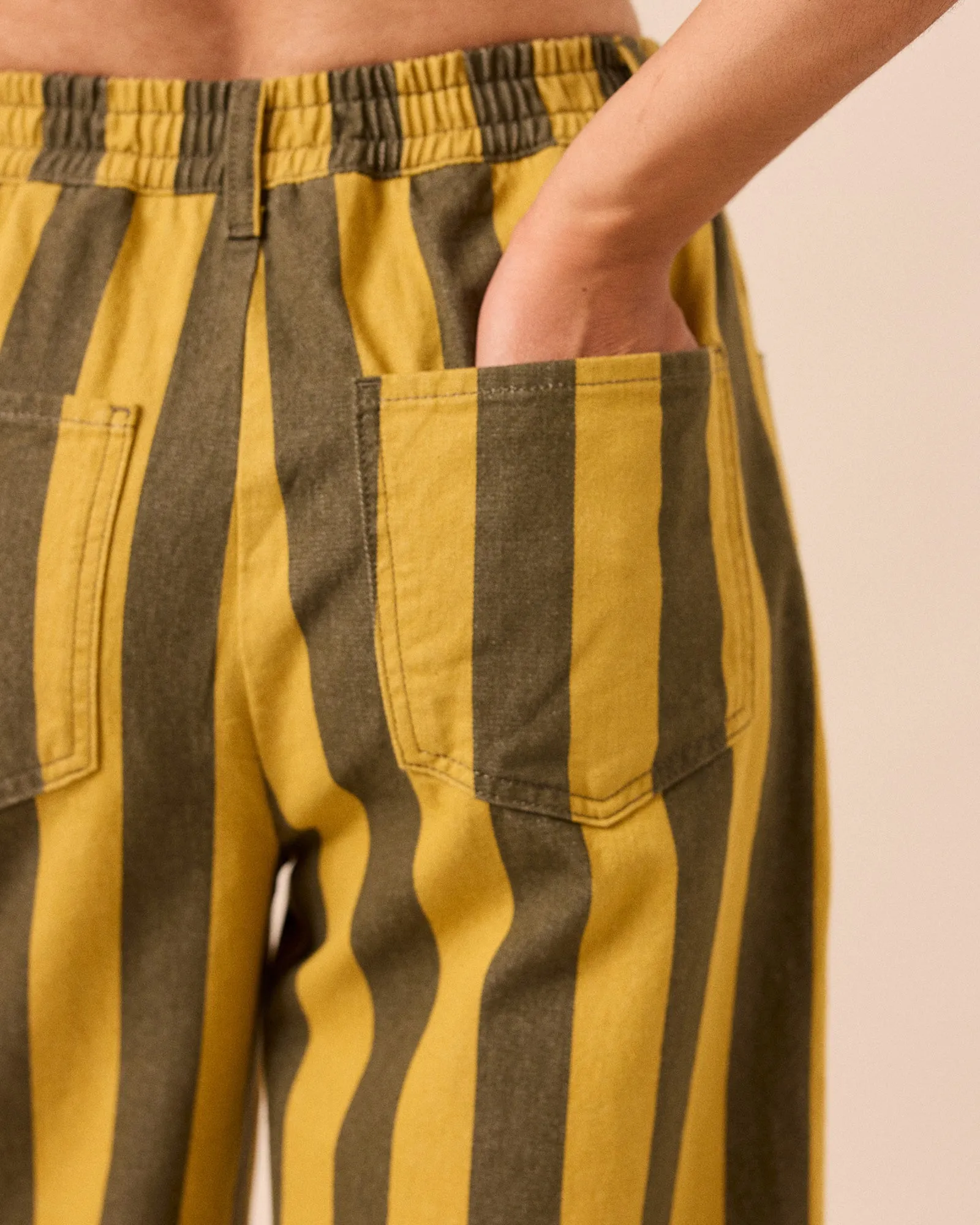 Remi Citrine & Forest Stripe Denim Trousers sold by Beyond Nine product image thumbnail 4