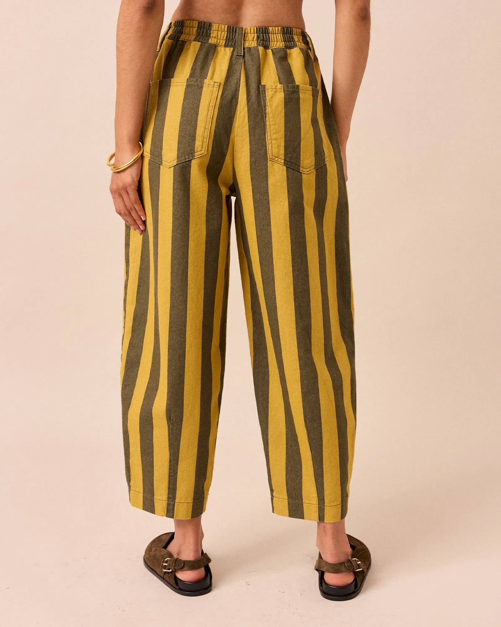 Remi Citrine & Forest Stripe Denim Trousers sold by Beyond Nine product image thumbnail 5
