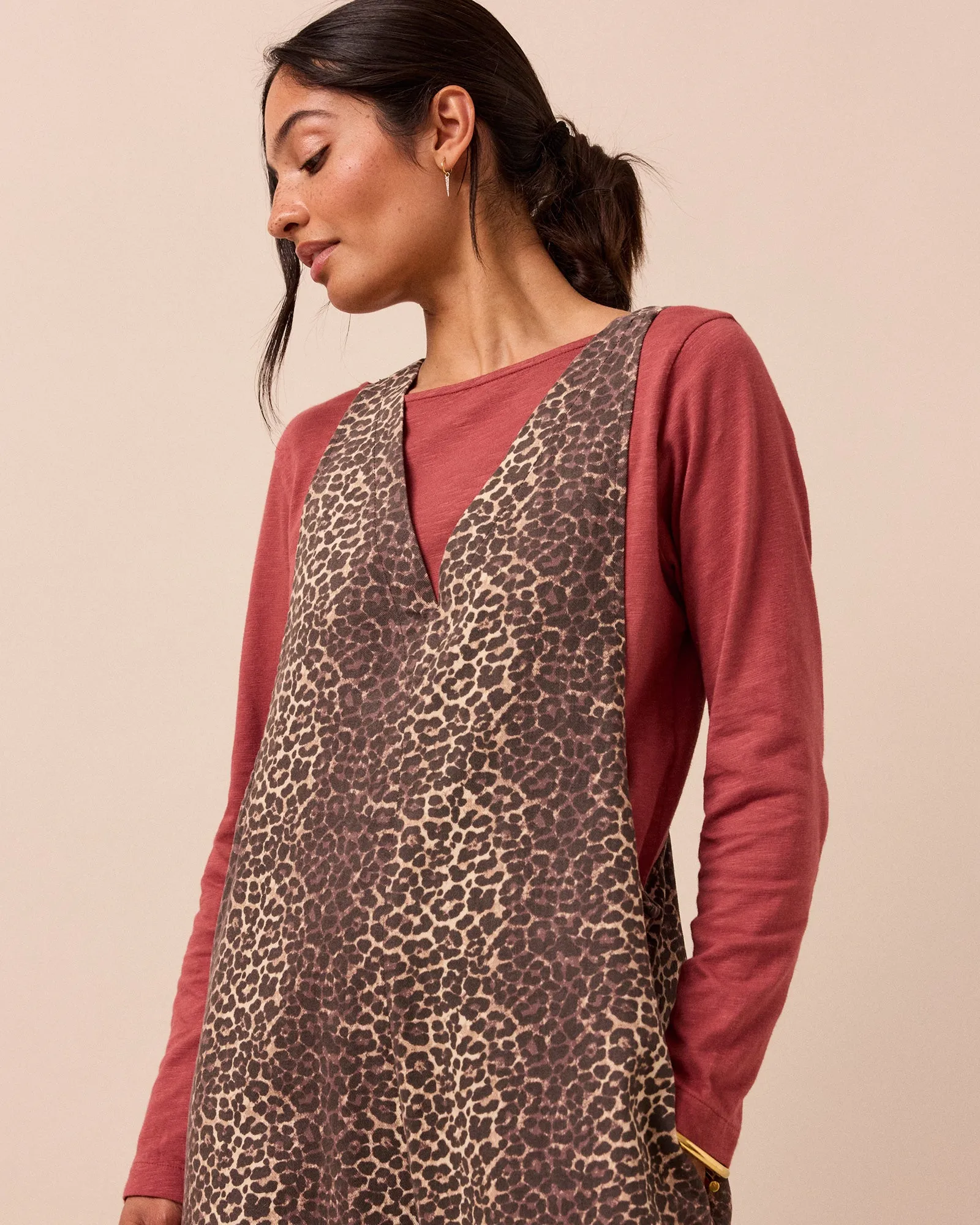 Ottie Leopard Print Denim Jumpsuit sold by Beyond Nine product image thumbnail 2