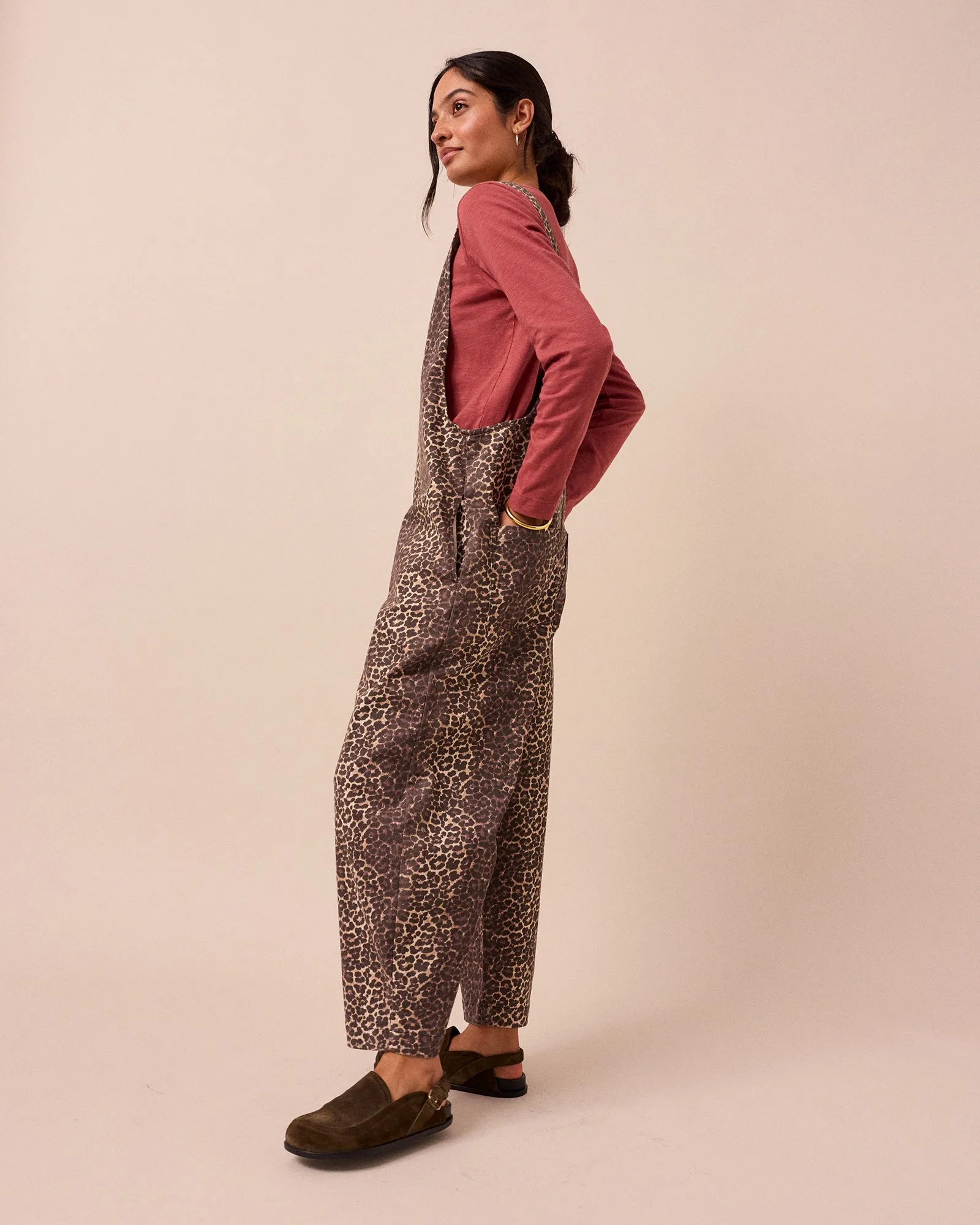 Ottie Leopard Print Denim Jumpsuit sold by Beyond Nine product image thumbnail 3