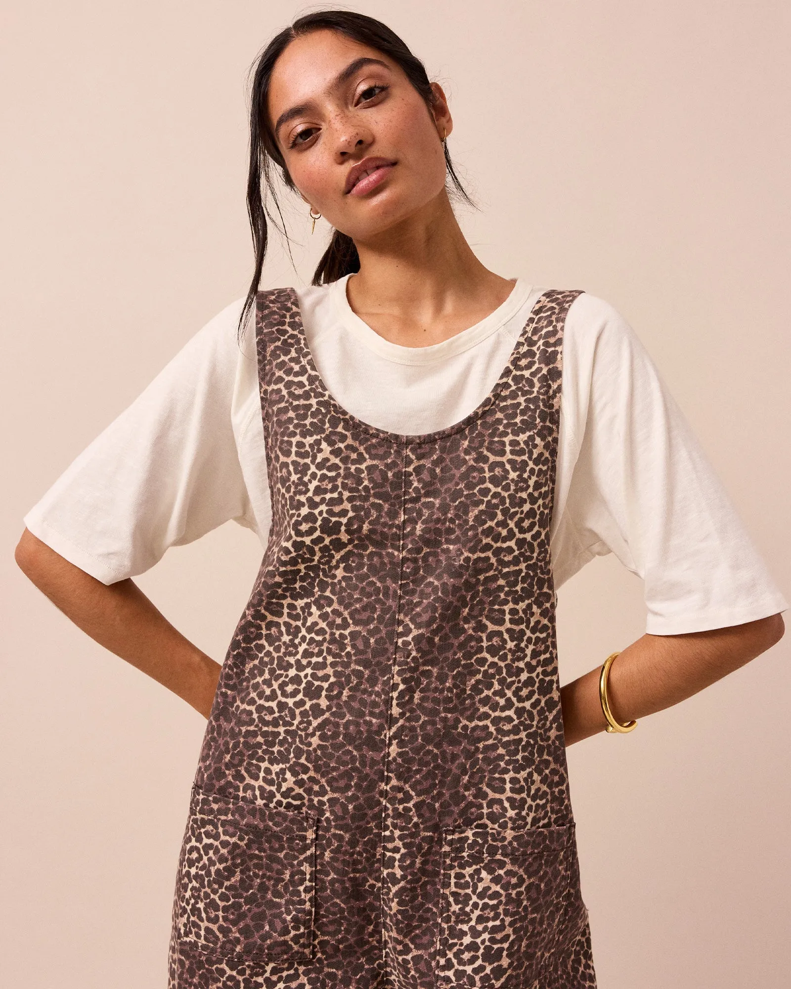 Lola Leopard Print Denim Jumpsuit sold by Beyond Nine product image thumbnail 2