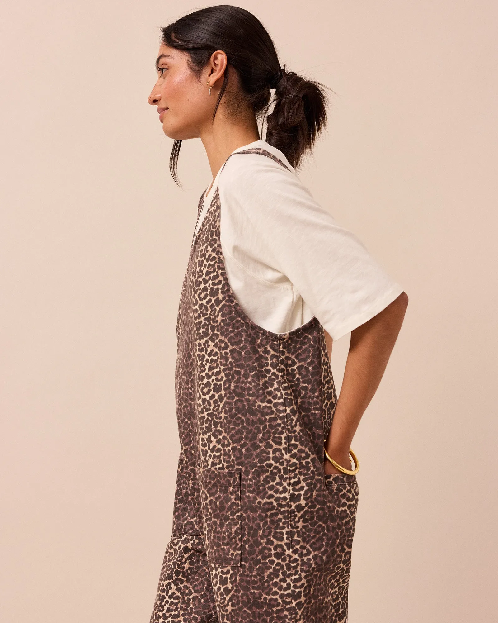 Lola Leopard Print Denim Jumpsuit sold by Beyond Nine product image thumbnail 4