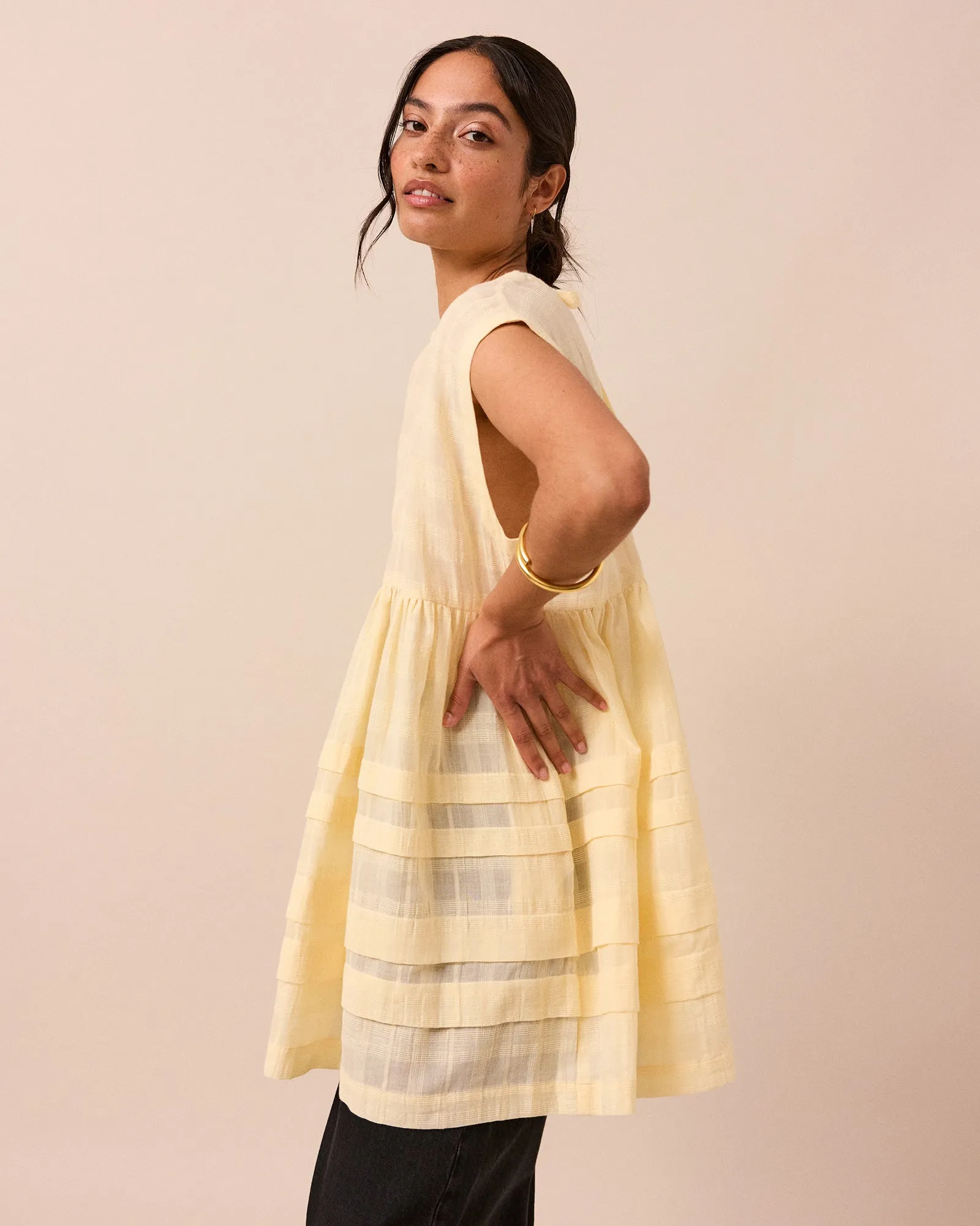 Ella Butter Cotton Gauze Dress sold by Beyond Nine product image thumbnail 4