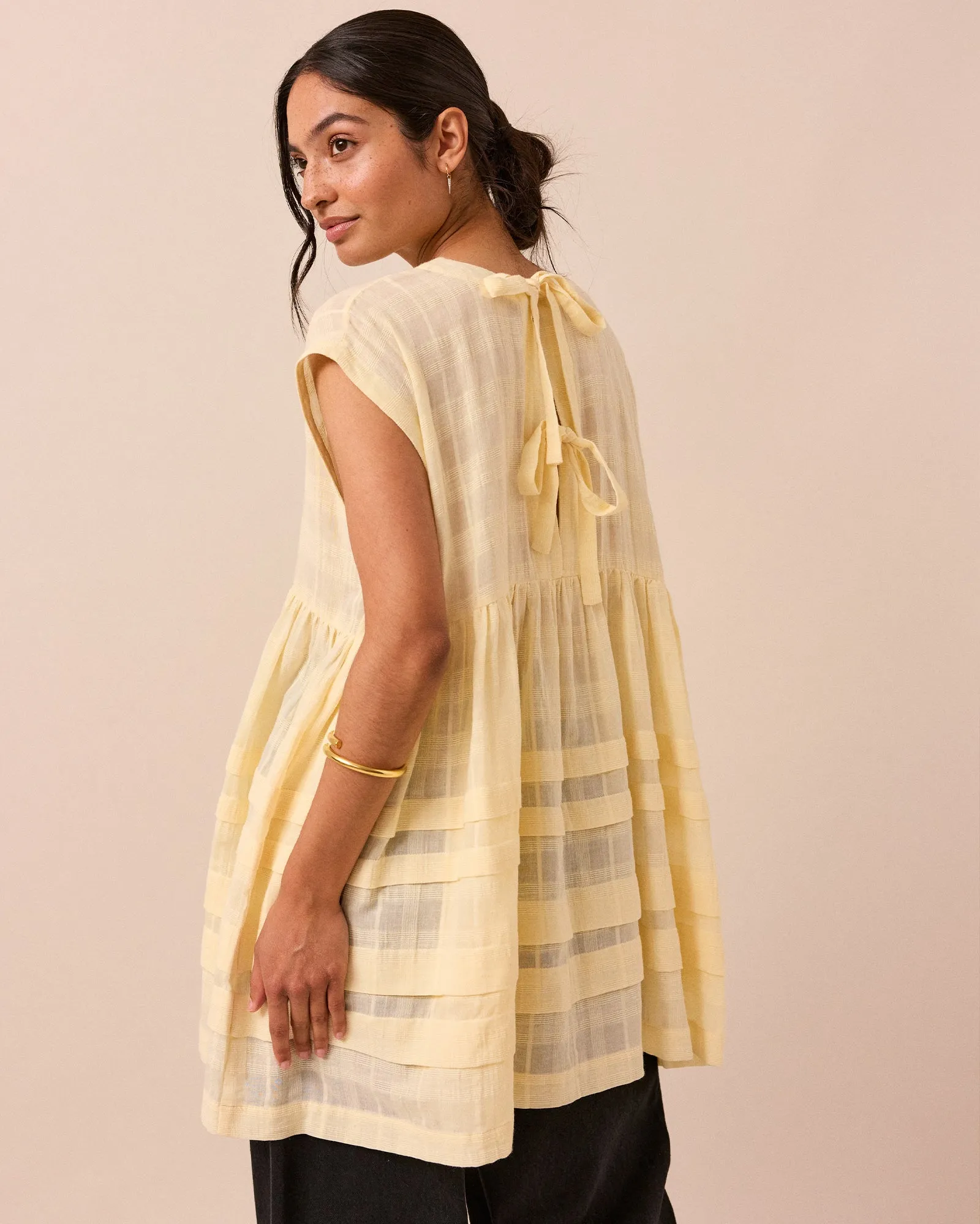 Ella Butter Cotton Gauze Dress sold by Beyond Nine product image thumbnail 5