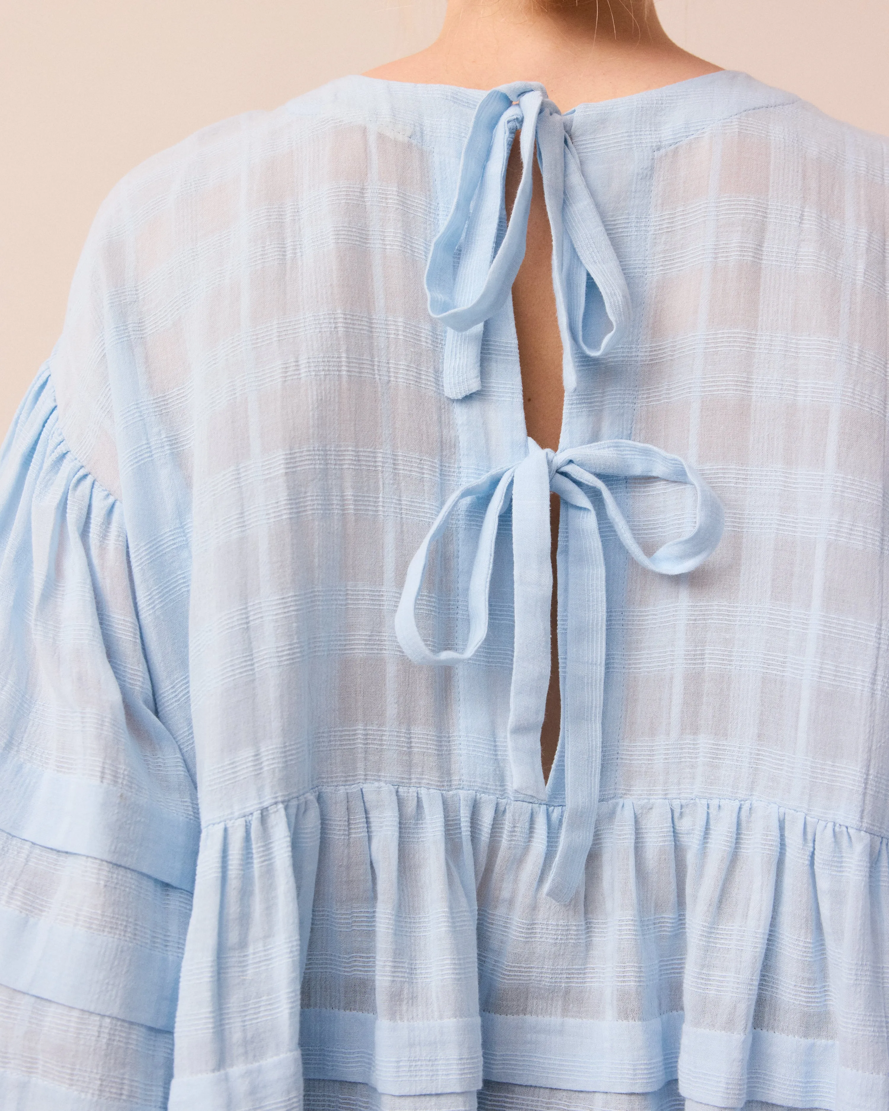 Simone Sky Blue Cotton Top sold by Beyond Nine product image thumbnail 4