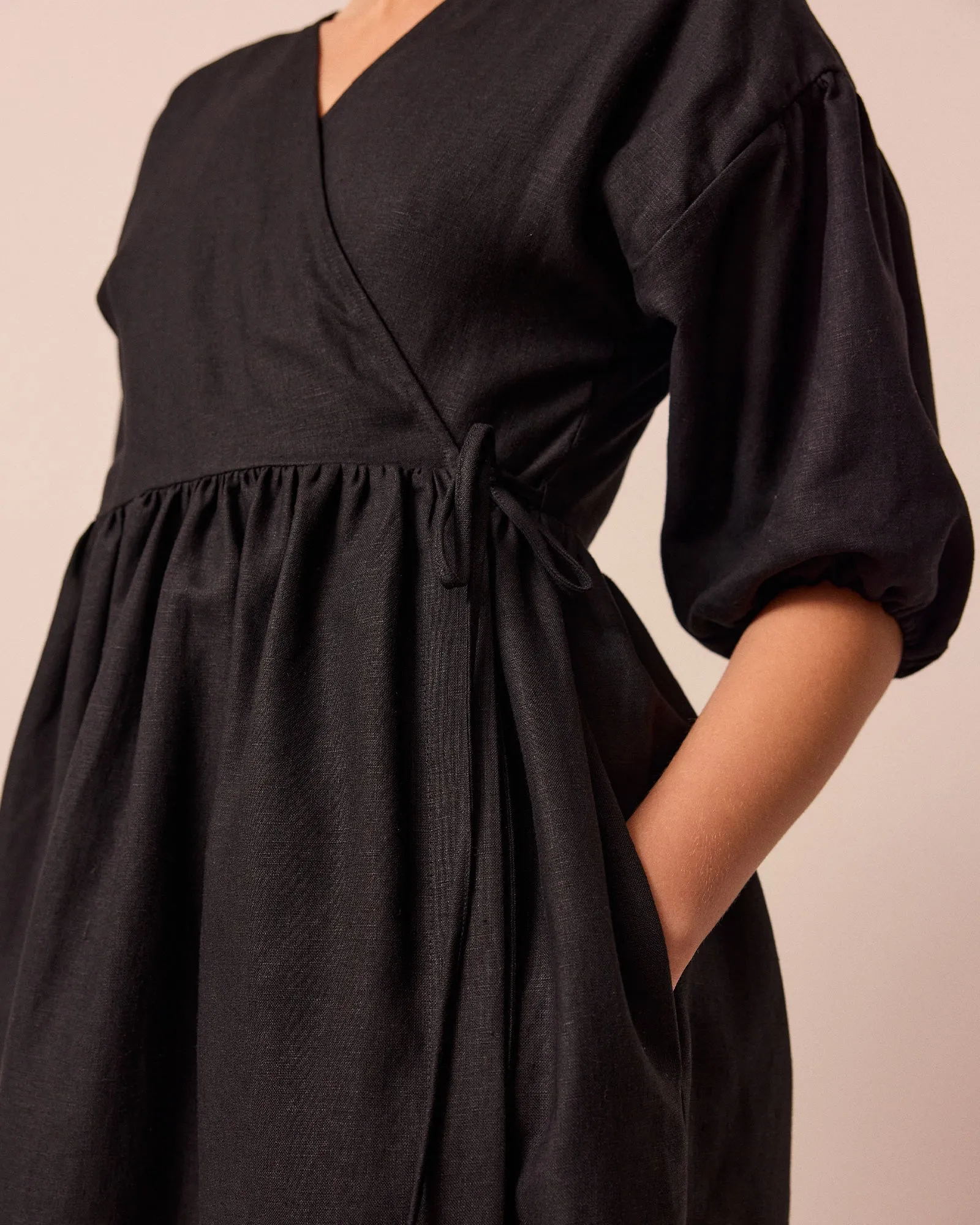 Winnie Black Linen Dress sold by Beyond Nine product image thumbnail 2