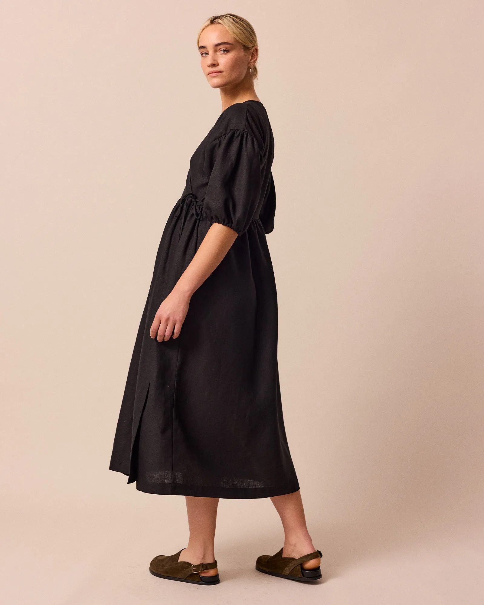 Winnie Black Linen Dress sold by Beyond Nine product image thumbnail 5