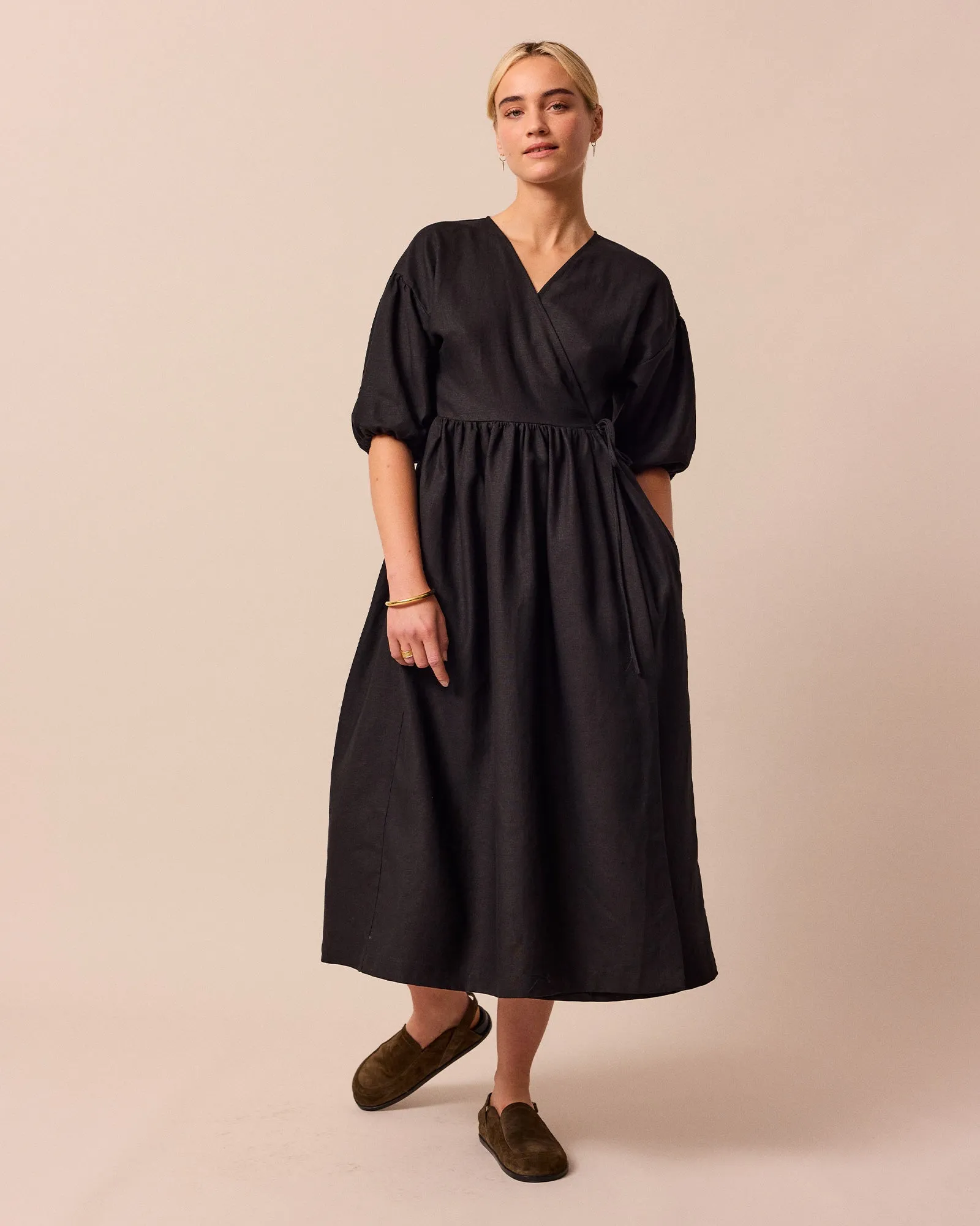 Winnie Black Linen Dress sold by Beyond Nine product image thumbnail 3