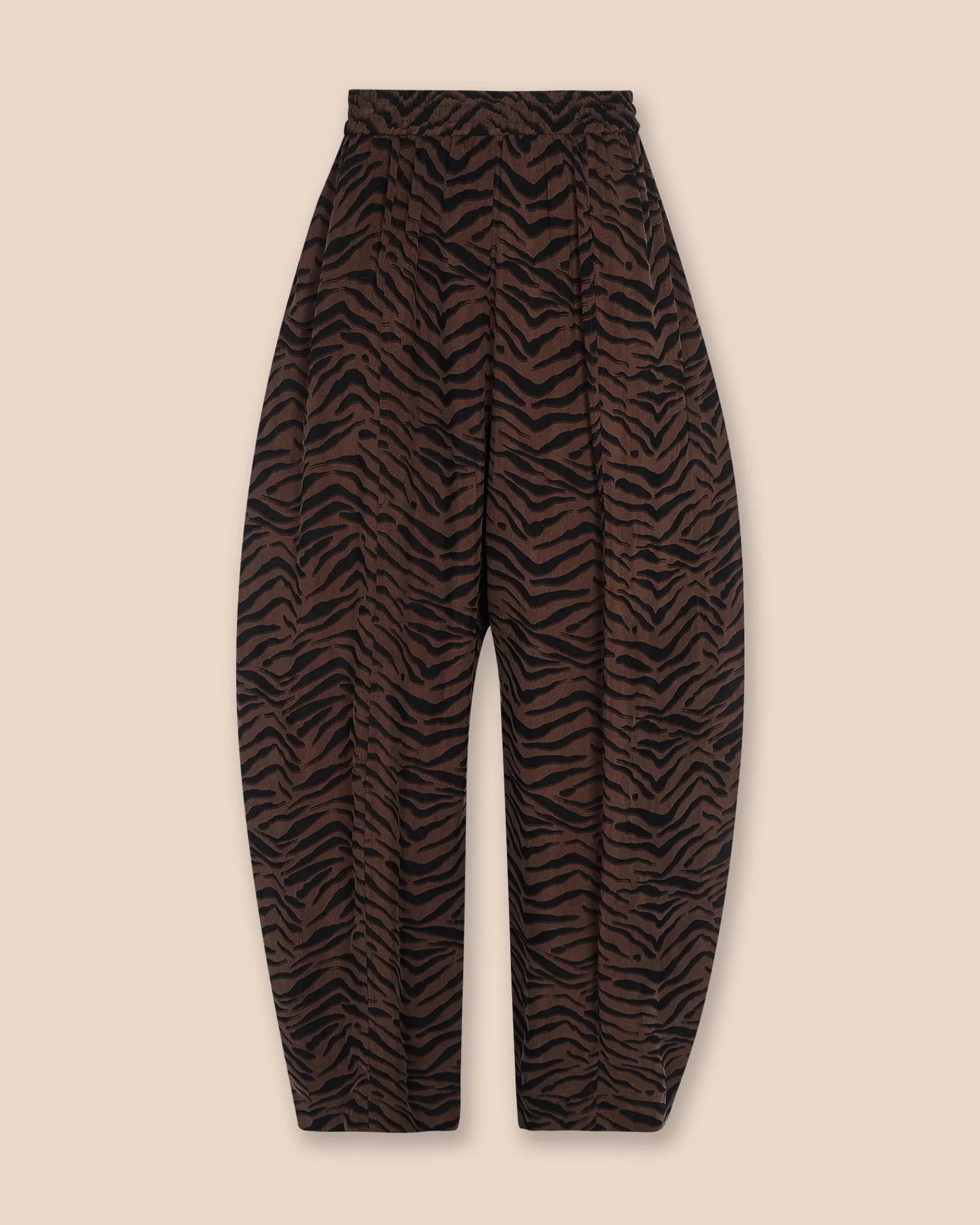 Mabel Tiger Print Cupro Trousers sold by Beyond Nine