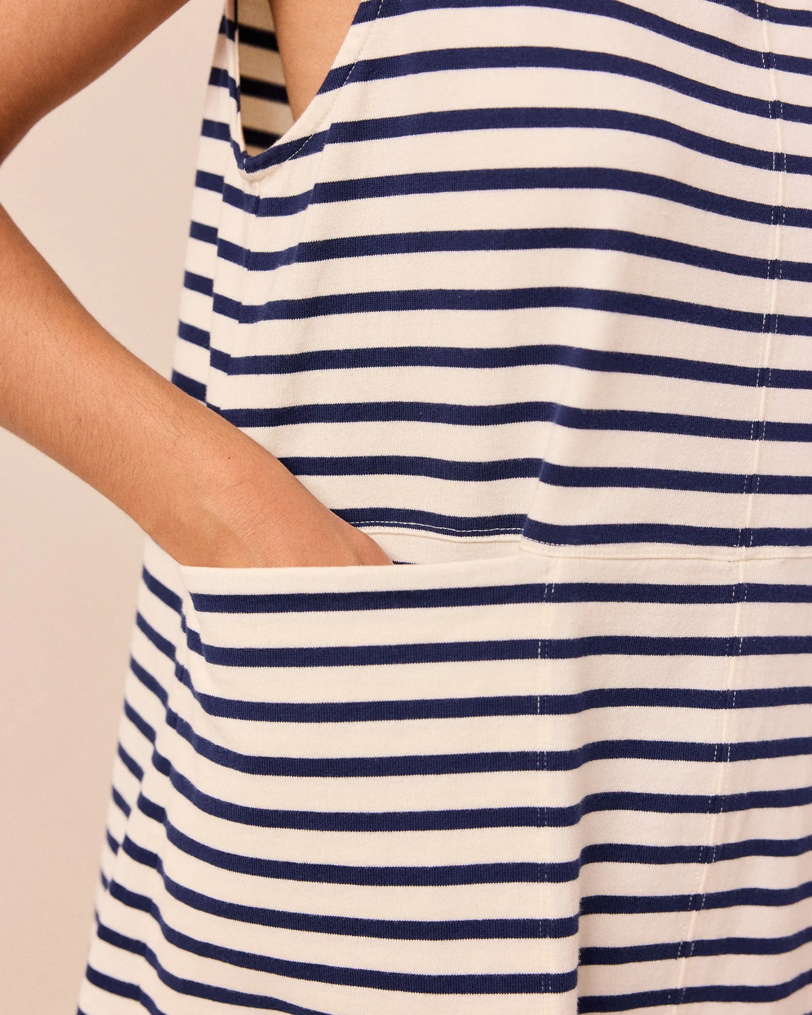 Bree Ecru & Navy Stripe Jersey Tunic sold by Beyond Nine product image thumbnail 3