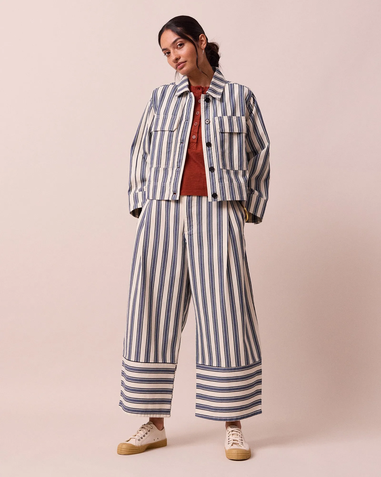 Lotta Sailor Stripe Denim Jacket sold by Beyond Nine product image thumbnail 3