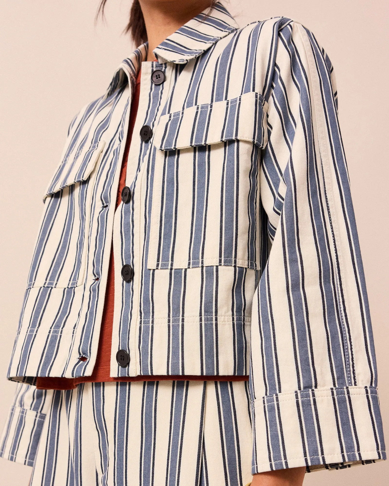 Lotta Sailor Stripe Denim Jacket sold by Beyond Nine product image thumbnail 2