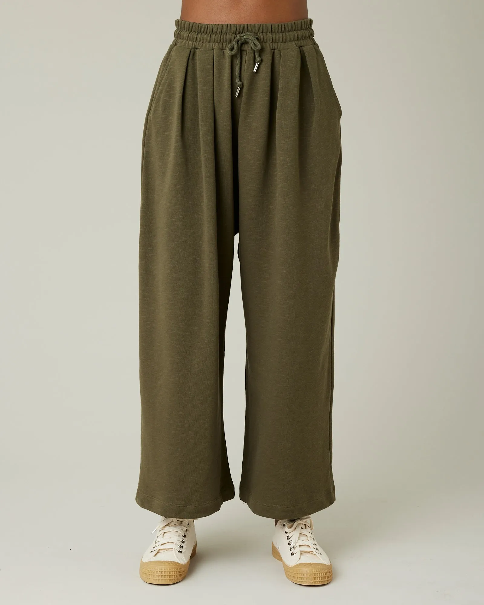 Ruby Olive Jersey Trousers sold by Beyond Nine