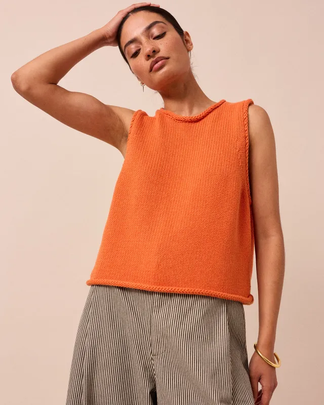 Tyler Paprika Knit Vest sold by Beyond Nine