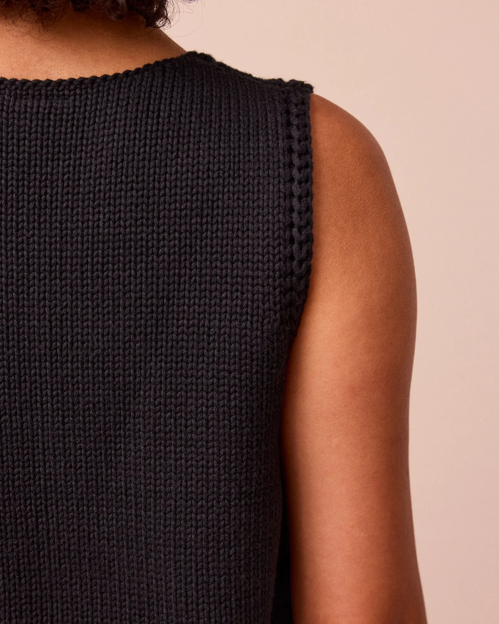 Vita Black Knit Vest sold by Beyond Nine product image thumbnail 4