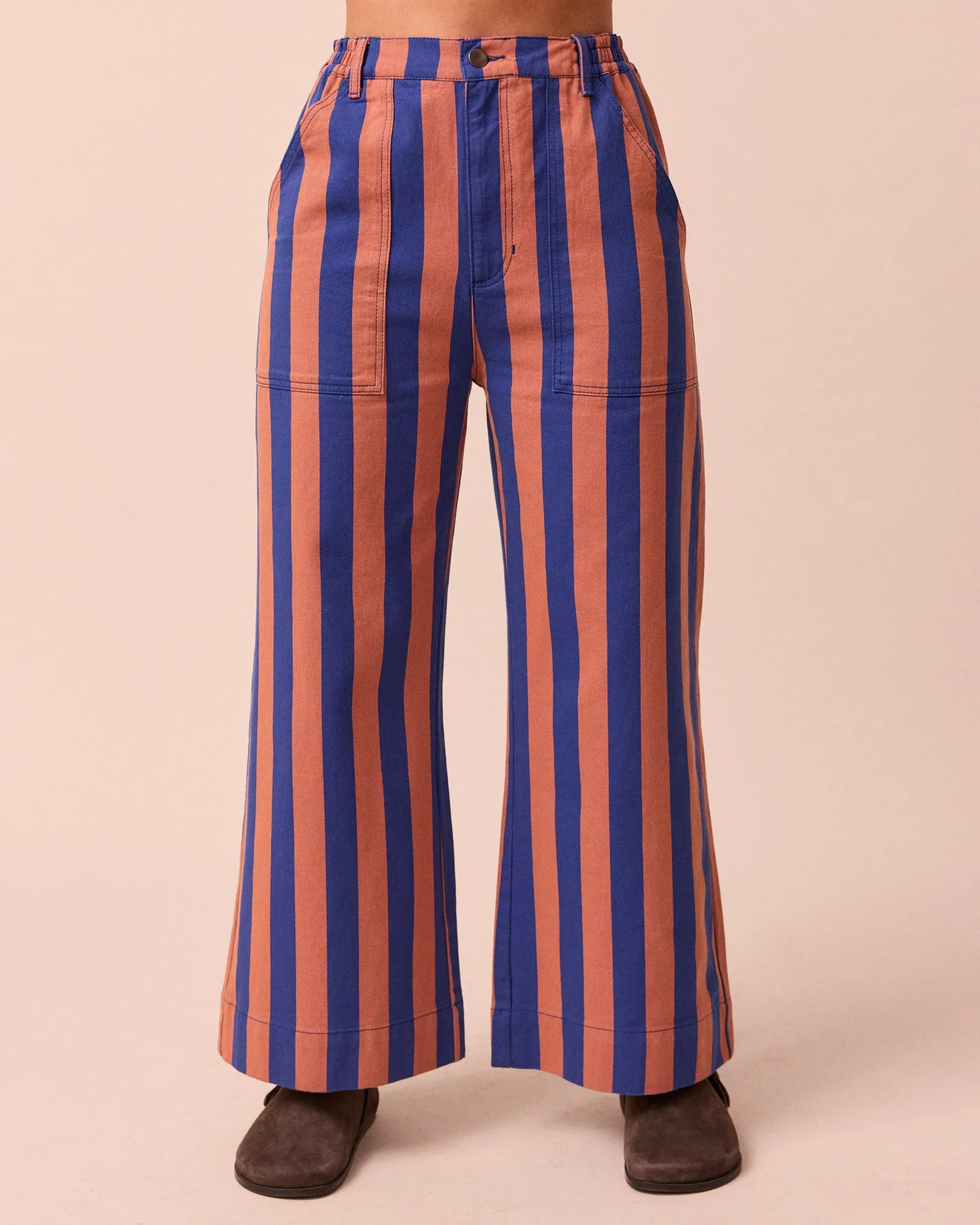 Luca Cobalt & Terracotta Stripe Denim Jeans sold by Beyond Nine product image thumbnail 2