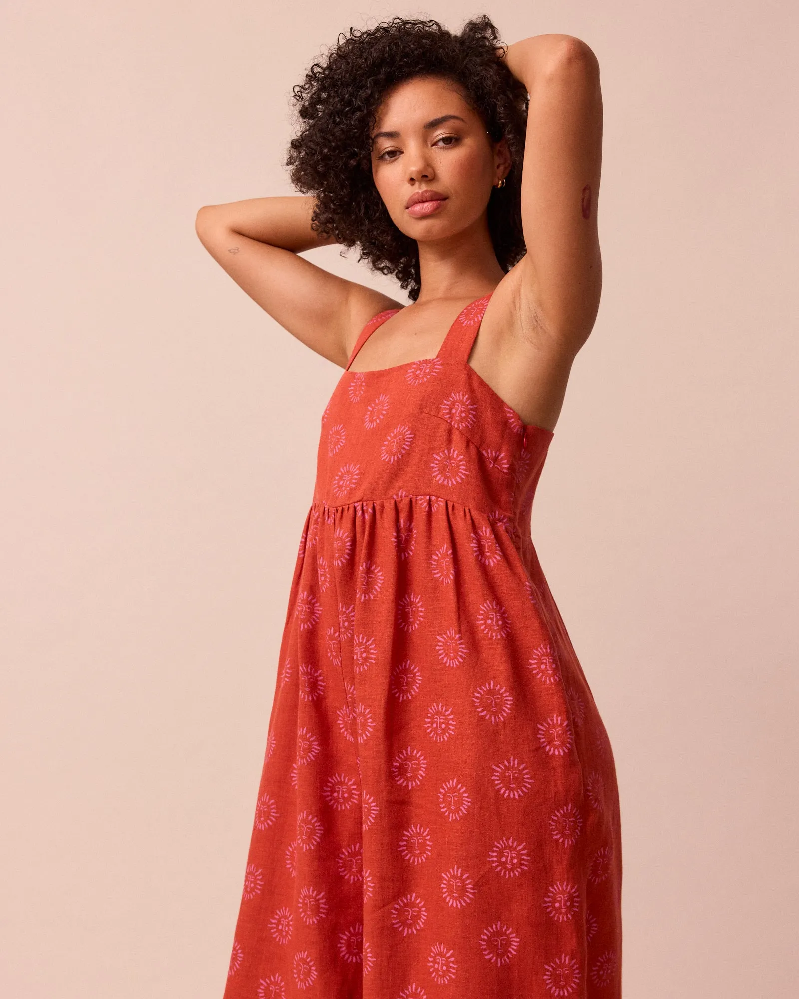 Cari Sahara Sun Print Linen Jumpsuit sold by Beyond Nine product image thumbnail 2