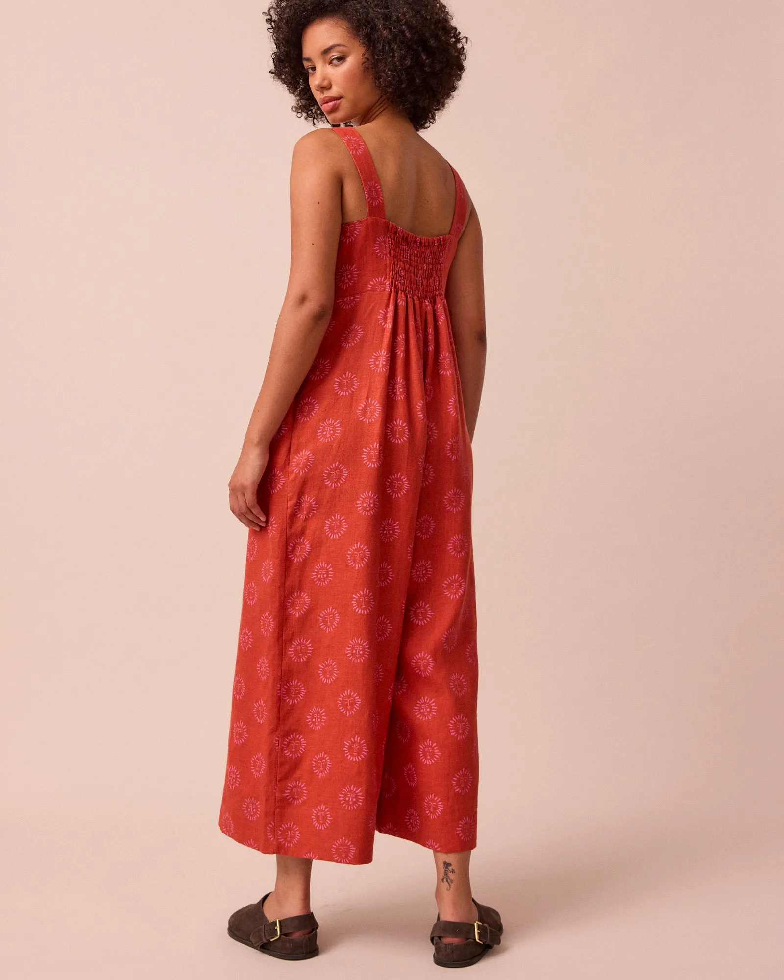 Cari Sahara Sun Print Linen Jumpsuit sold by Beyond Nine product image thumbnail 5