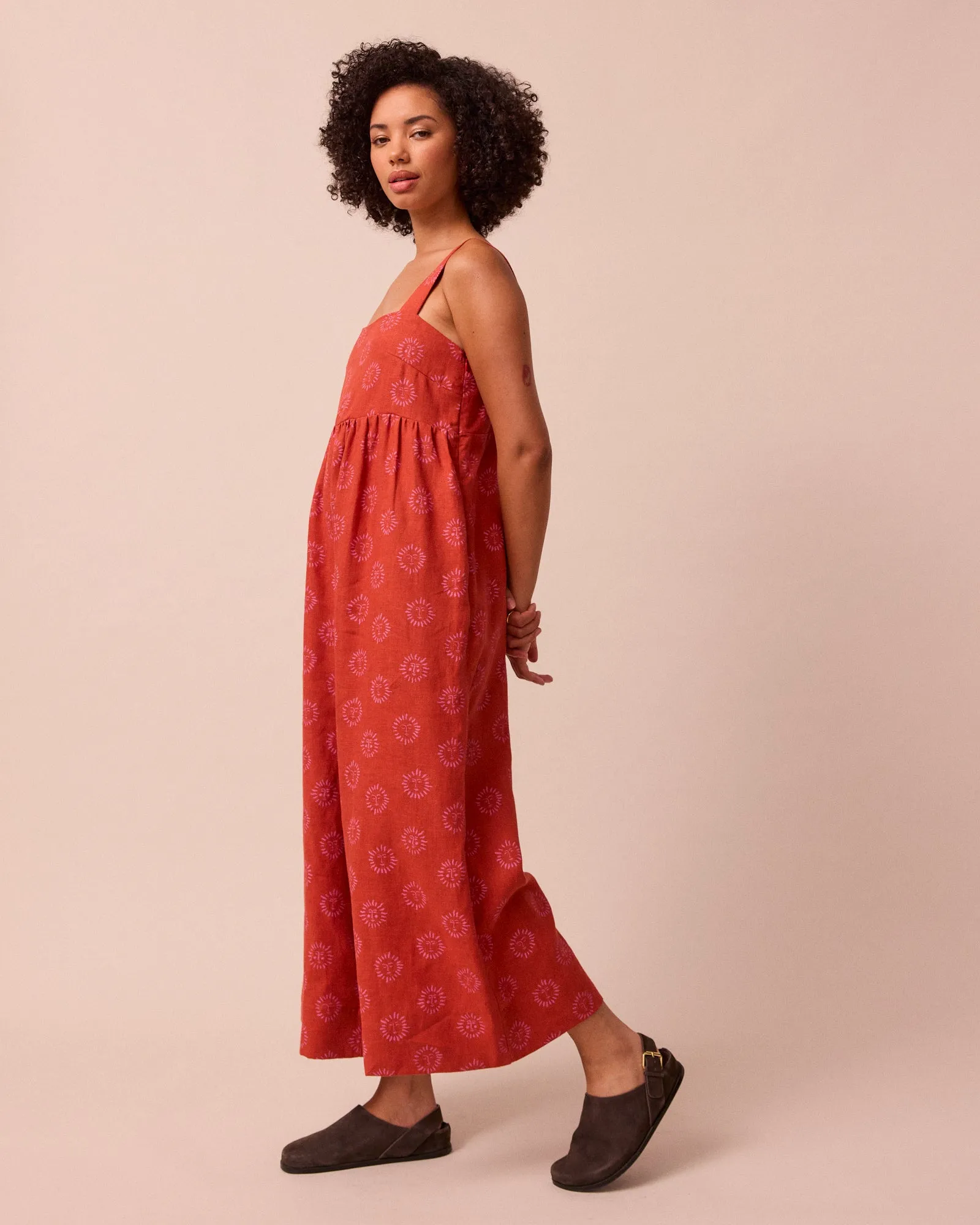 Cari Sahara Sun Print Linen Jumpsuit sold by Beyond Nine product image thumbnail 3