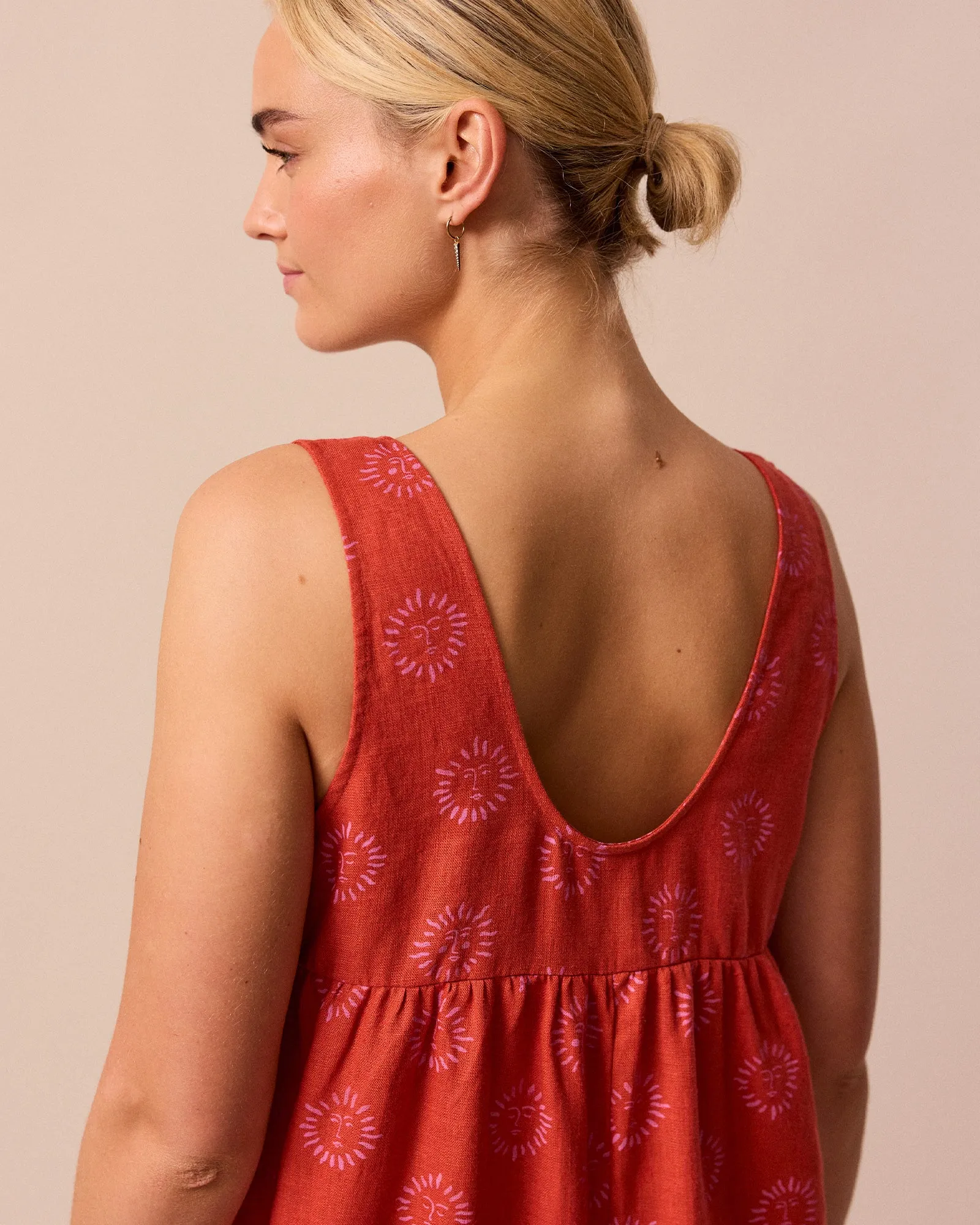 Savannah Sahara Sun Print Linen Jumpsuit sold by Beyond Nine product image thumbnail 5