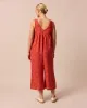Savannah Sahara Sun Print Linen Jumpsuit sold by Beyond Nine