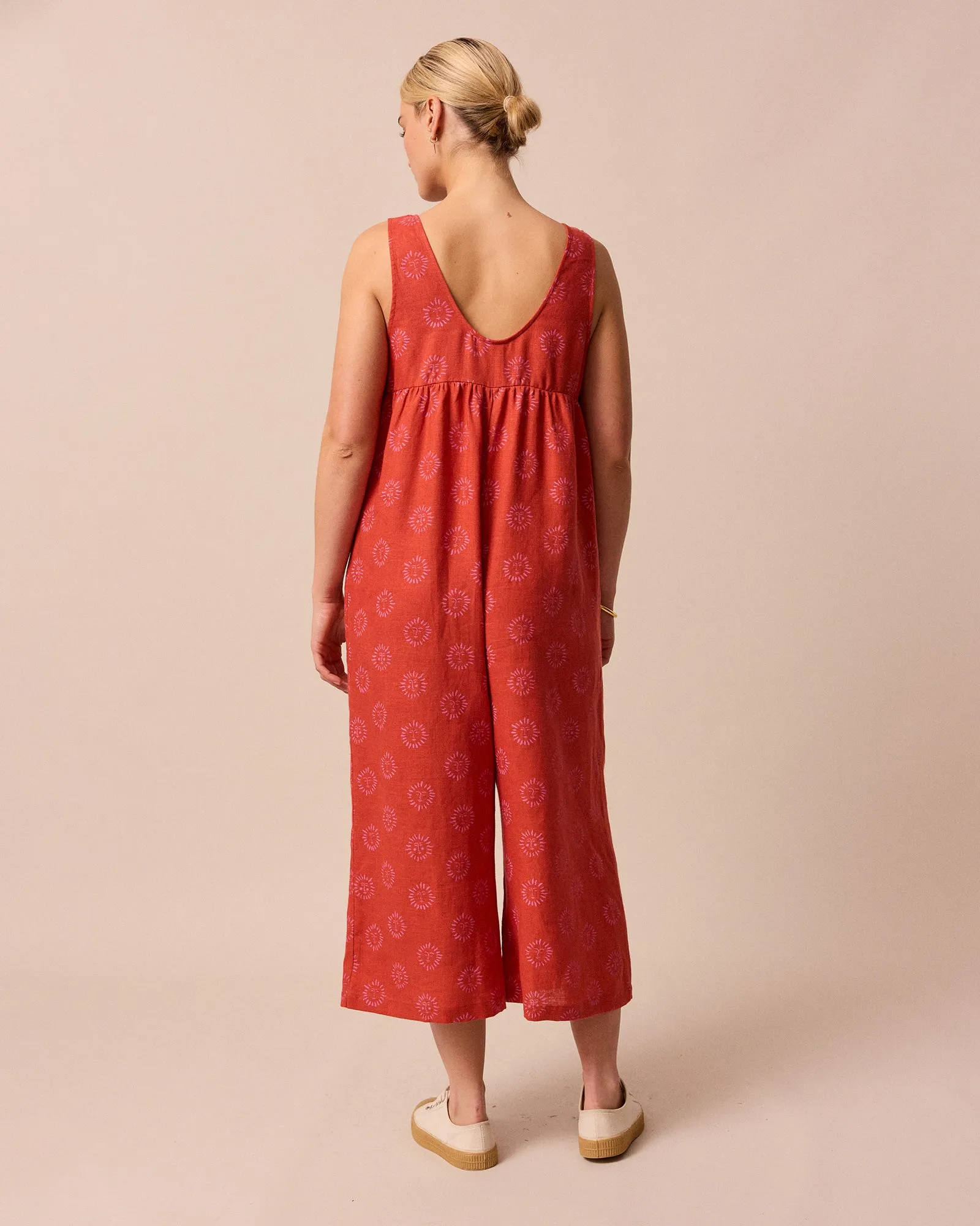 Savannah Sahara Sun Print Linen Jumpsuit sold by Beyond Nine product image thumbnail 4