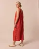 Savannah Sahara Sun Print Linen Jumpsuit sold by Beyond Nine