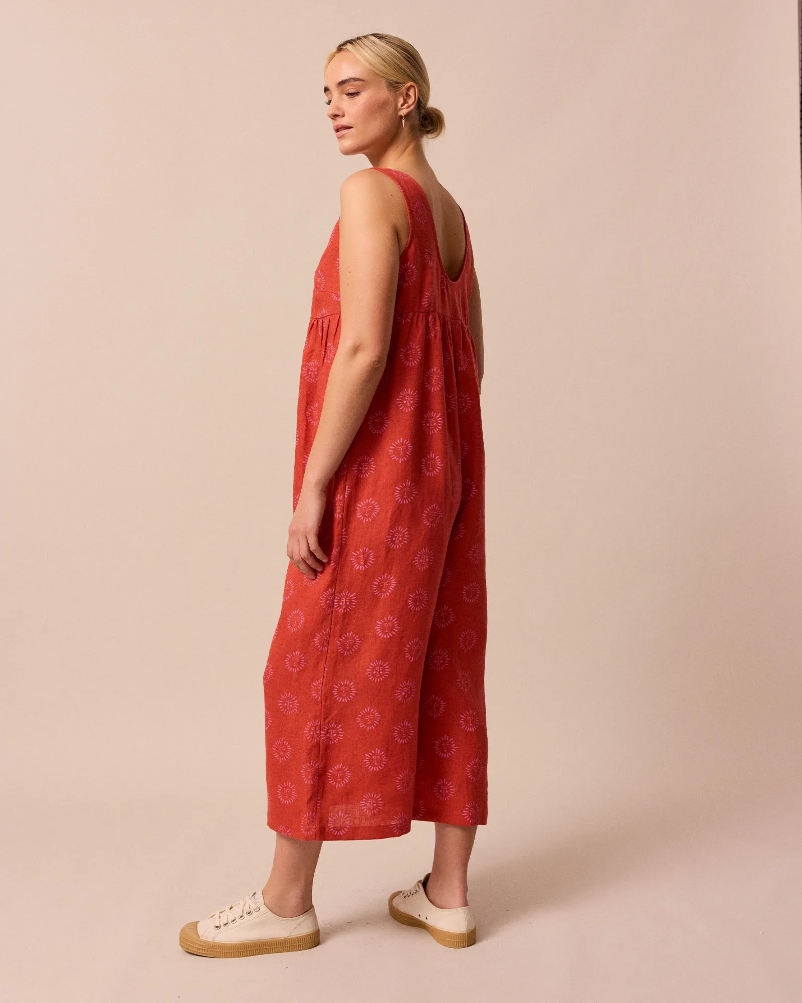 Savannah Sahara Sun Print Linen Jumpsuit sold by Beyond Nine product image thumbnail 3