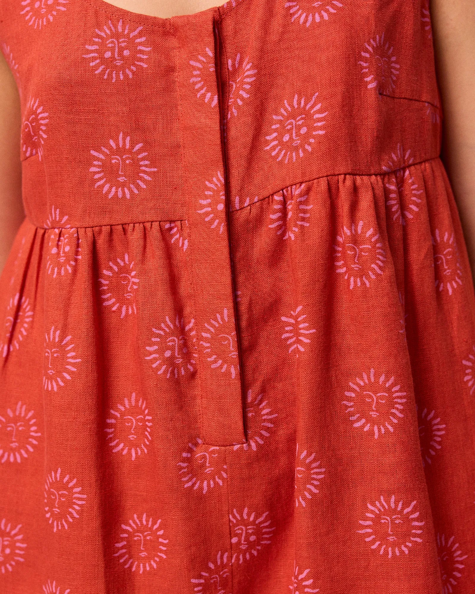 Savannah Sahara Sun Print Linen Jumpsuit sold by Beyond Nine product image thumbnail 2