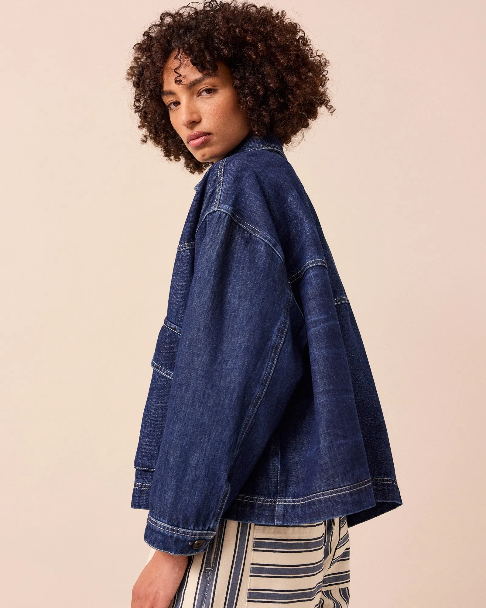 Kitty Dark Wash Denim Jacket sold by Beyond Nine product image thumbnail 4