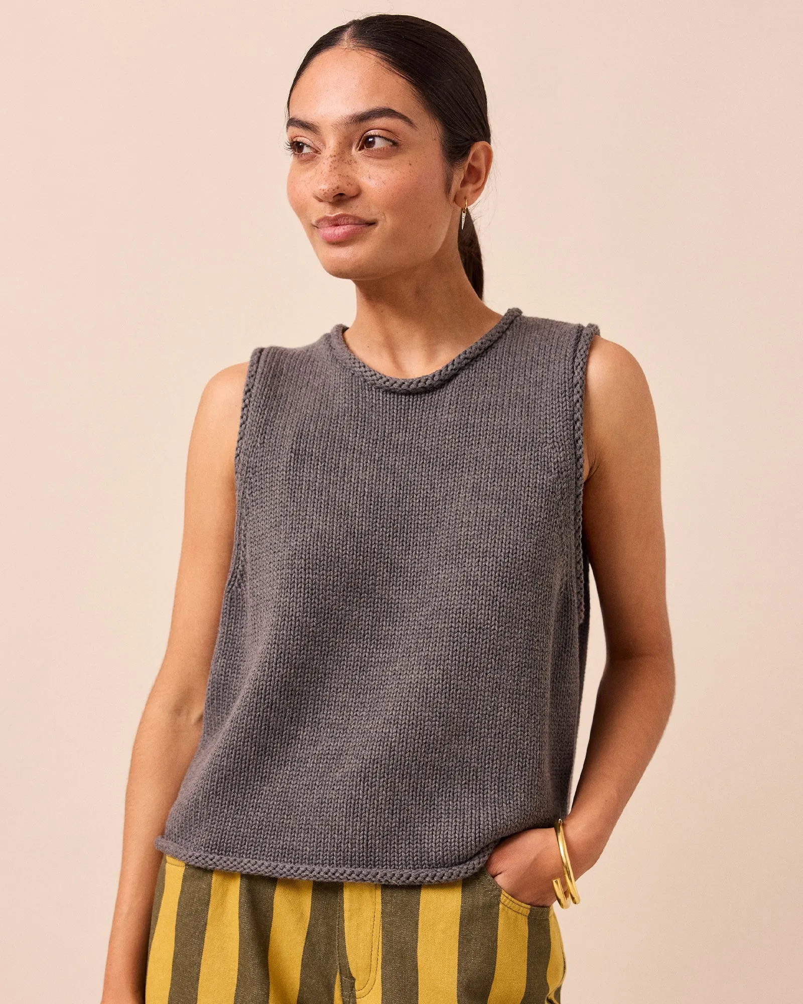 Tyler Fog Knitted Vest sold by Beyond Nine product image thumbnail 4