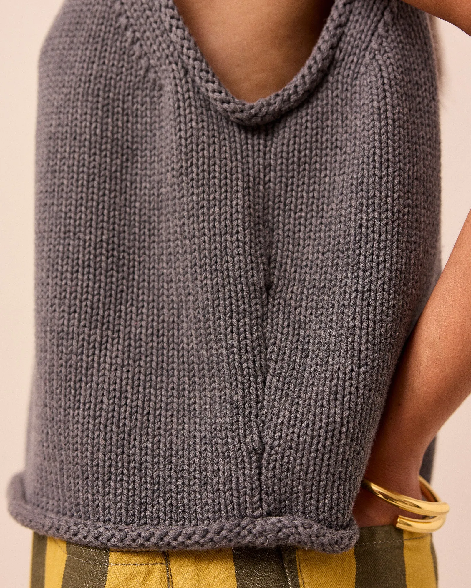 Tyler Fog Knitted Vest sold by Beyond Nine product image thumbnail 3
