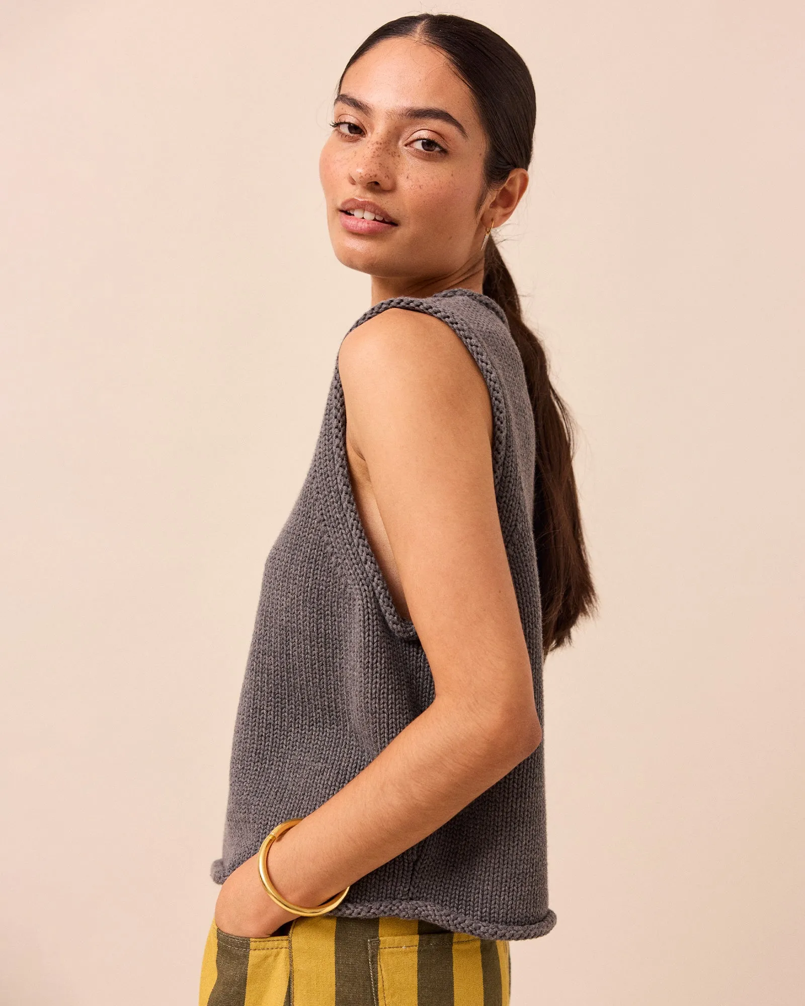 Tyler Fog Knitted Vest sold by Beyond Nine product image thumbnail 5