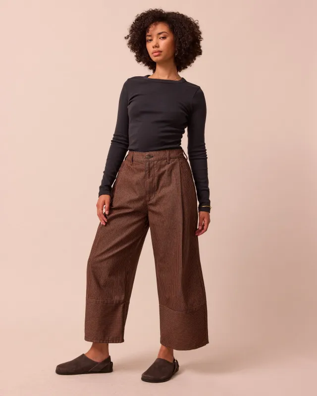 Blair Rust Hickory Stripe Denim Jeans sold by Beyond Nine