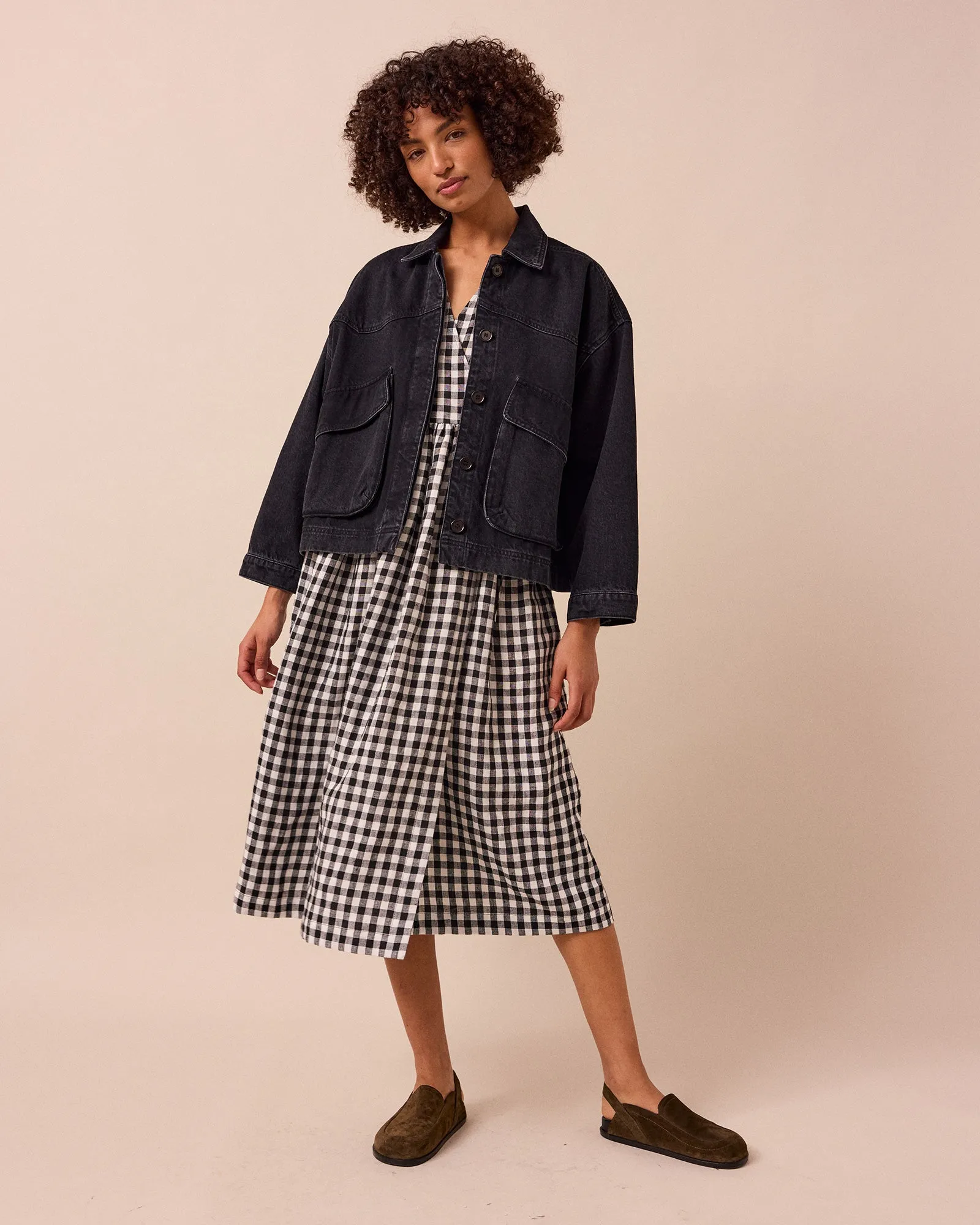 Kitty Washed Black Denim Jacket sold by Beyond Nine product image thumbnail 2