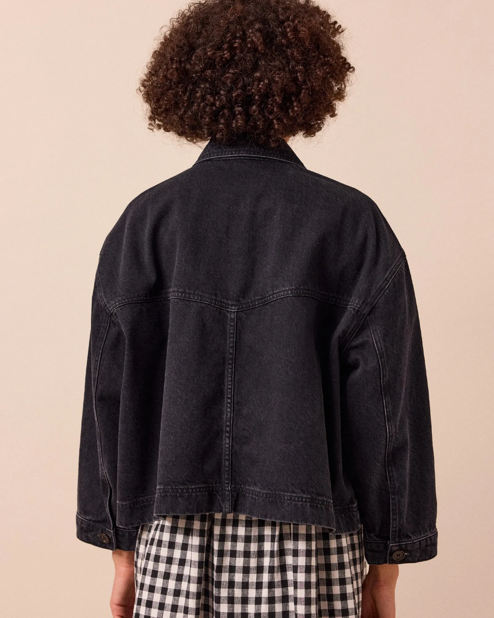 Kitty Washed Black Denim Jacket sold by Beyond Nine product image thumbnail 5