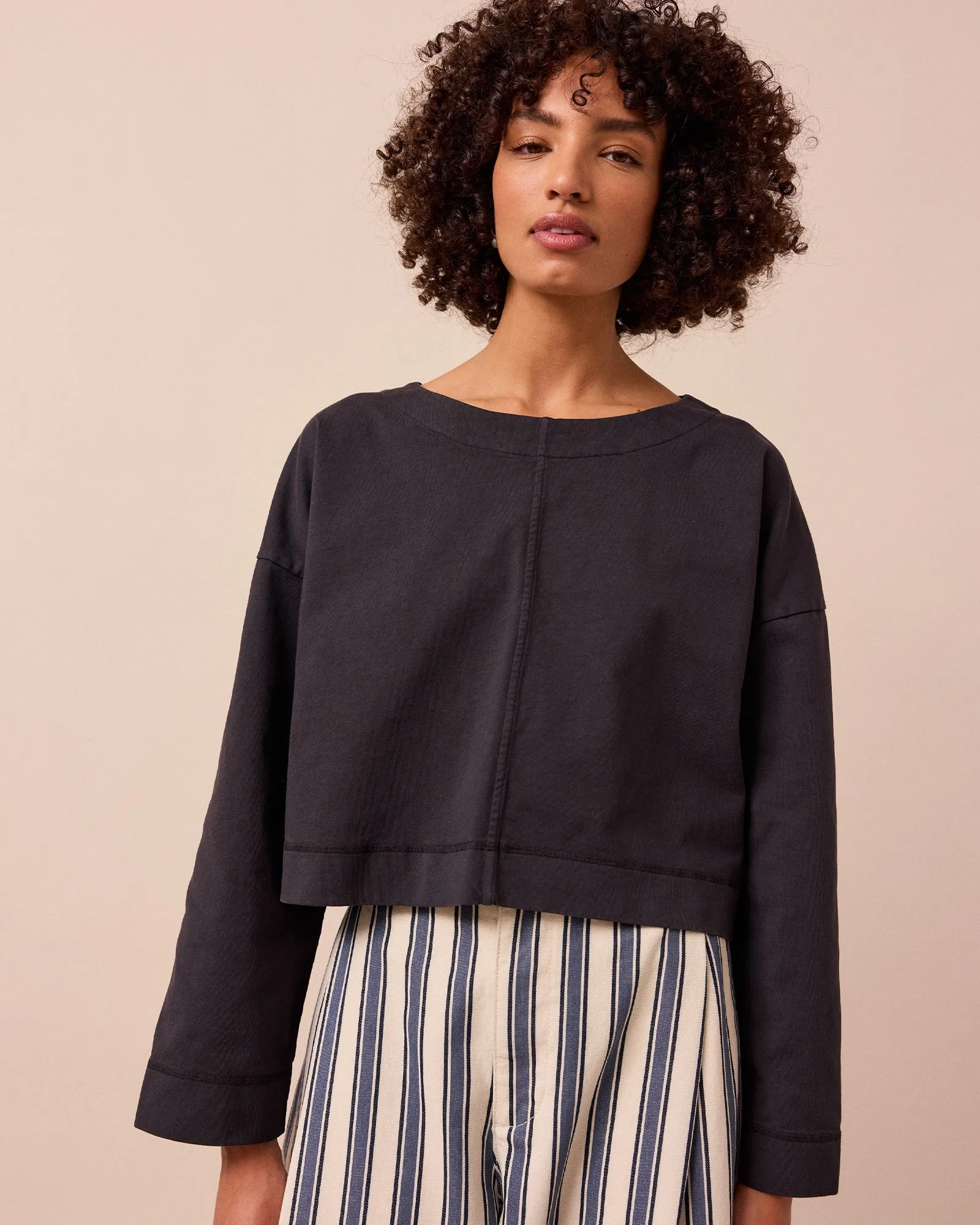 Peggy Washed Black Jersey Top sold by Beyond Nine product image thumbnail 3