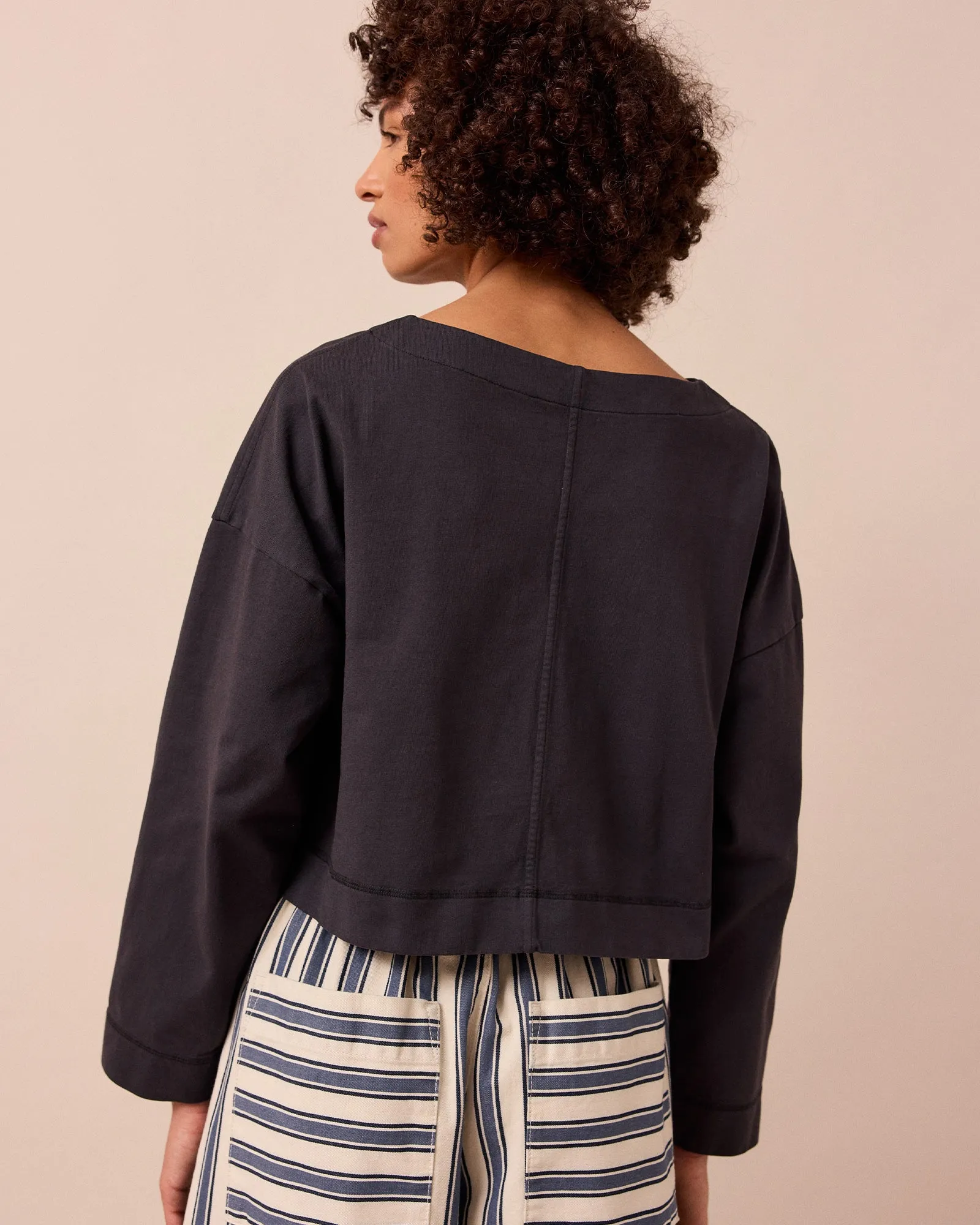 Peggy Washed Black Jersey Top sold by Beyond Nine product image thumbnail 4