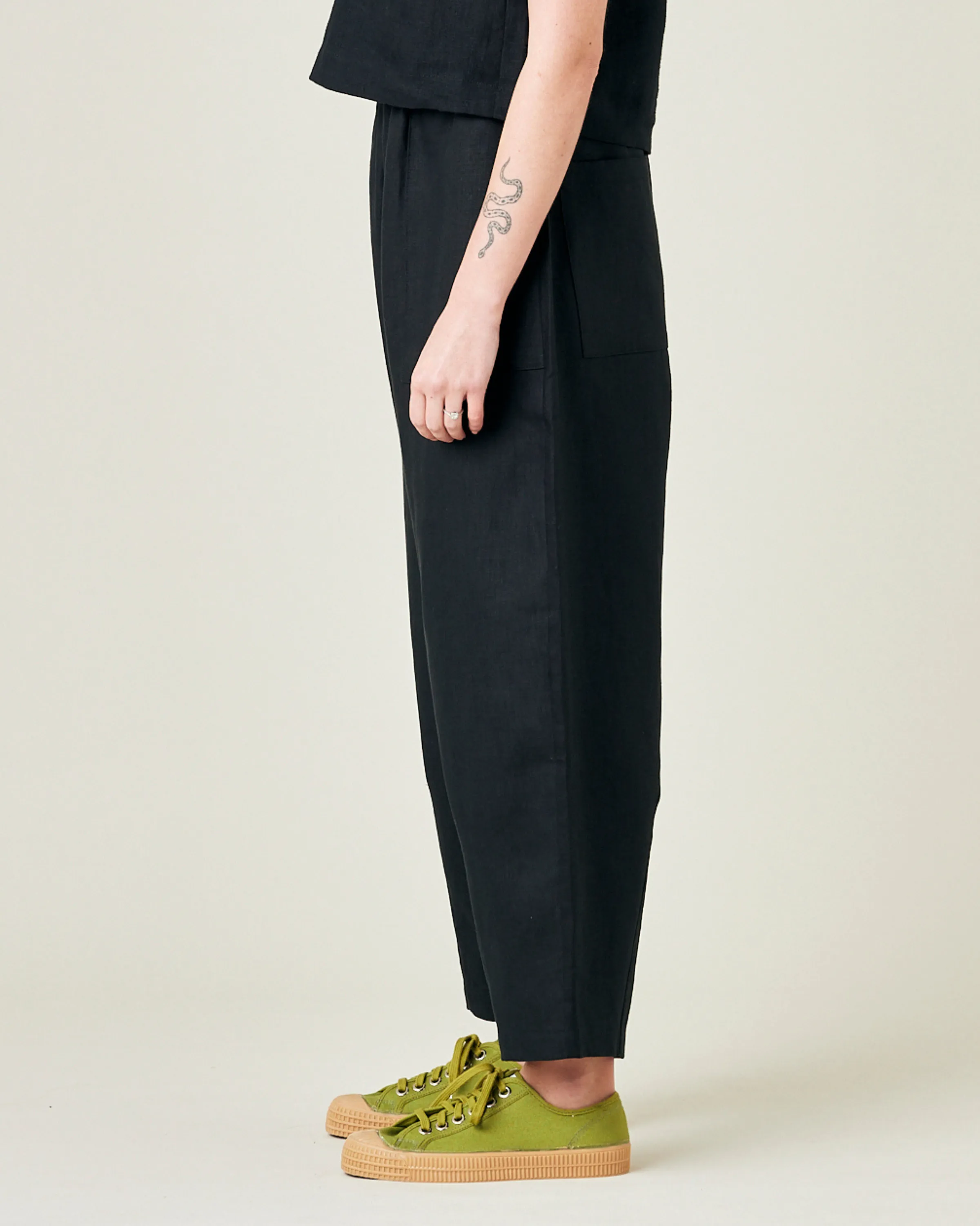 Huxley Black Linen Trousers sold by Beyond Nine product image thumbnail 2