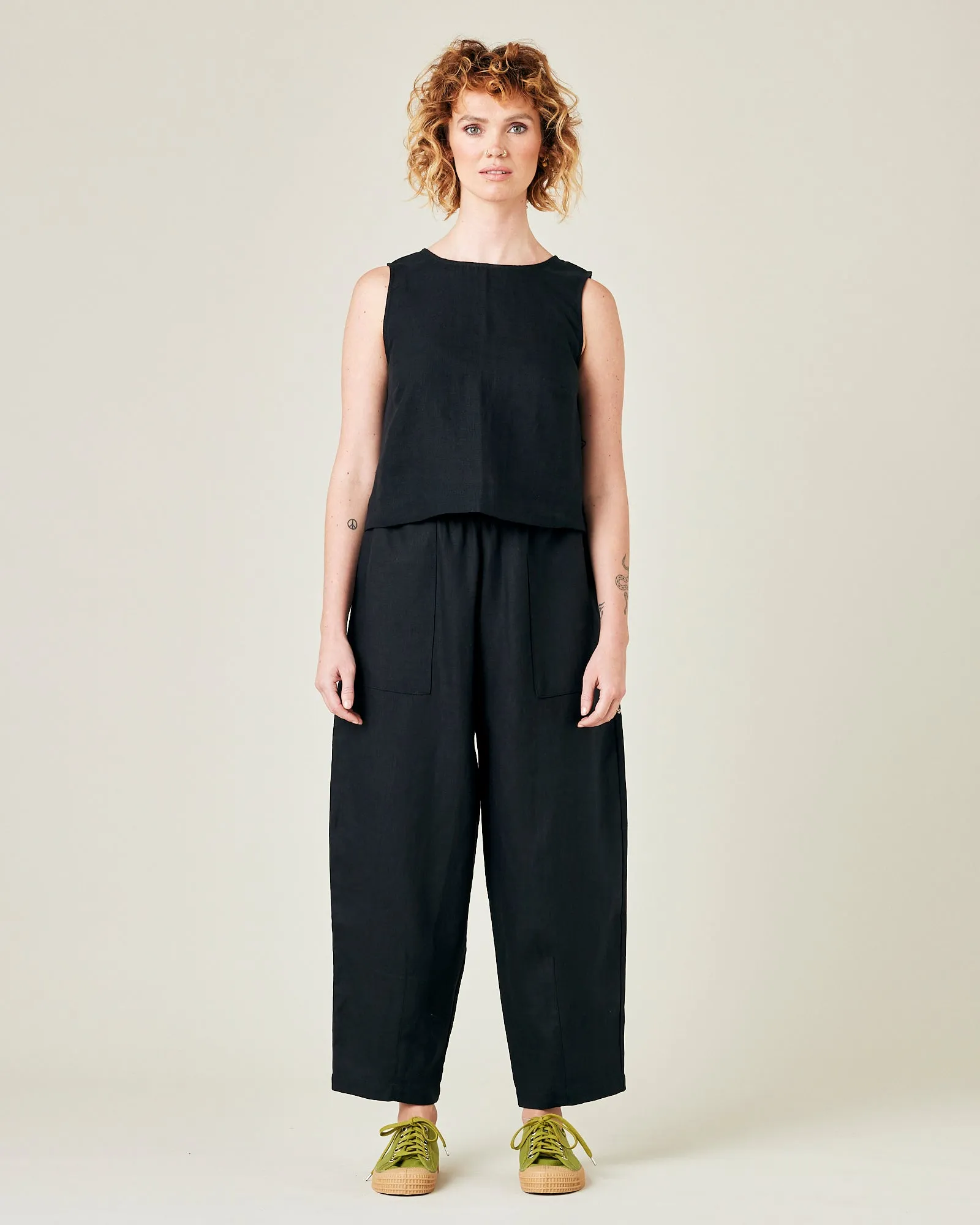 Huxley Black Linen Trousers sold by Beyond Nine product image thumbnail 5