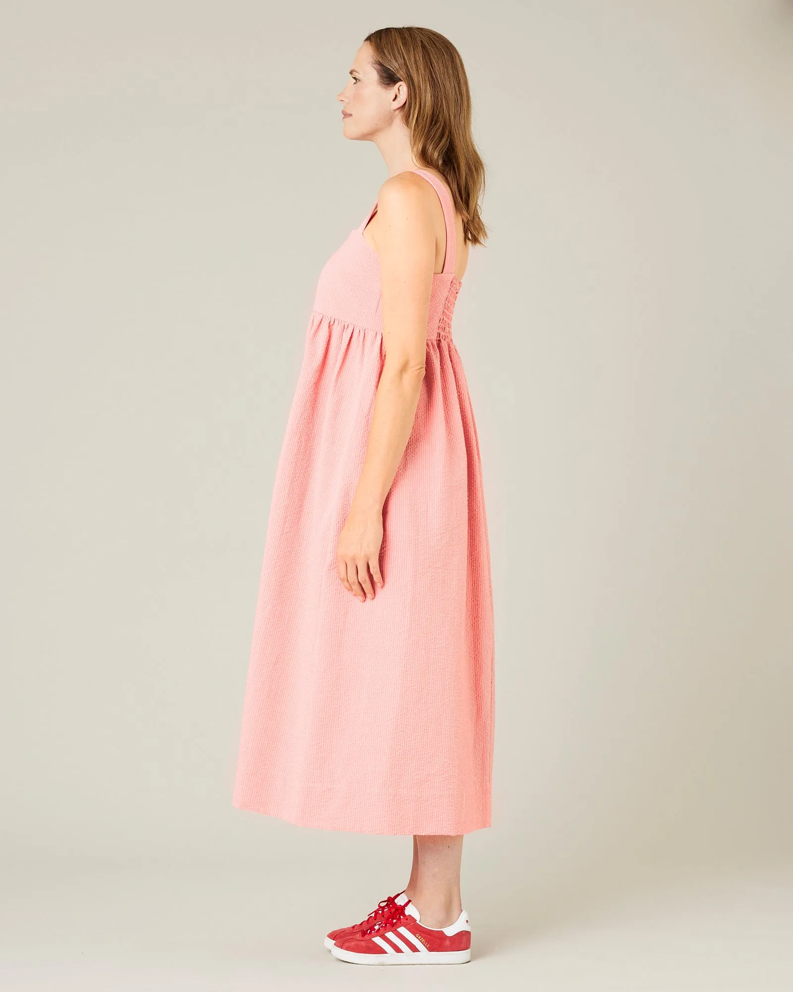 Suki Coral Seersucker Dress sold by Beyond Nine product image thumbnail 2