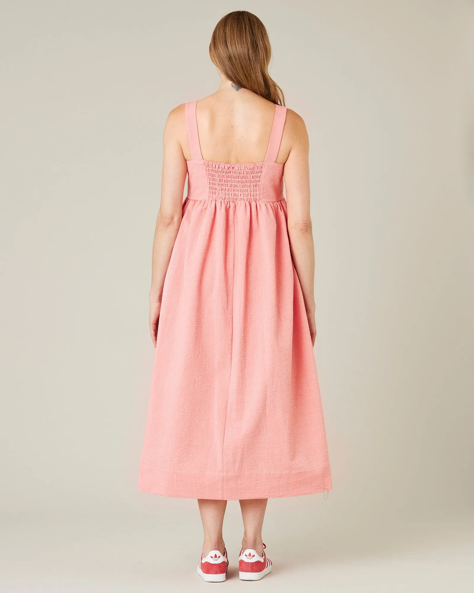 Suki Coral Seersucker Dress sold by Beyond Nine product image thumbnail 3